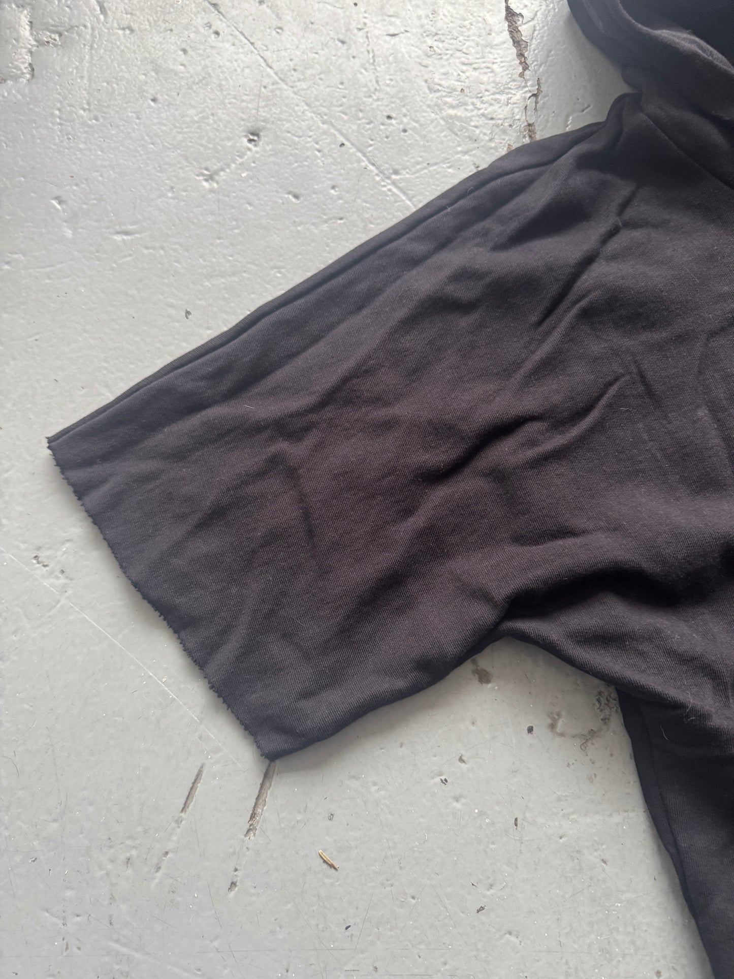 thom krom overlock layered short sleeve hoodie