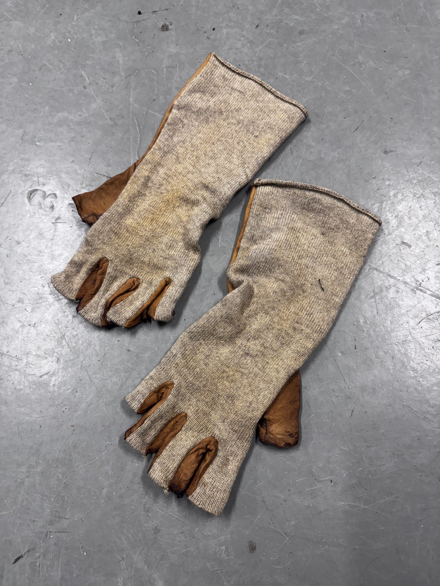 Undercover Knit + Leather Gloves