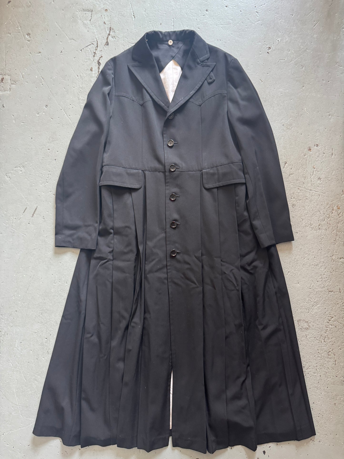 masaki matsushima homme 90s mega pleat cassock coat