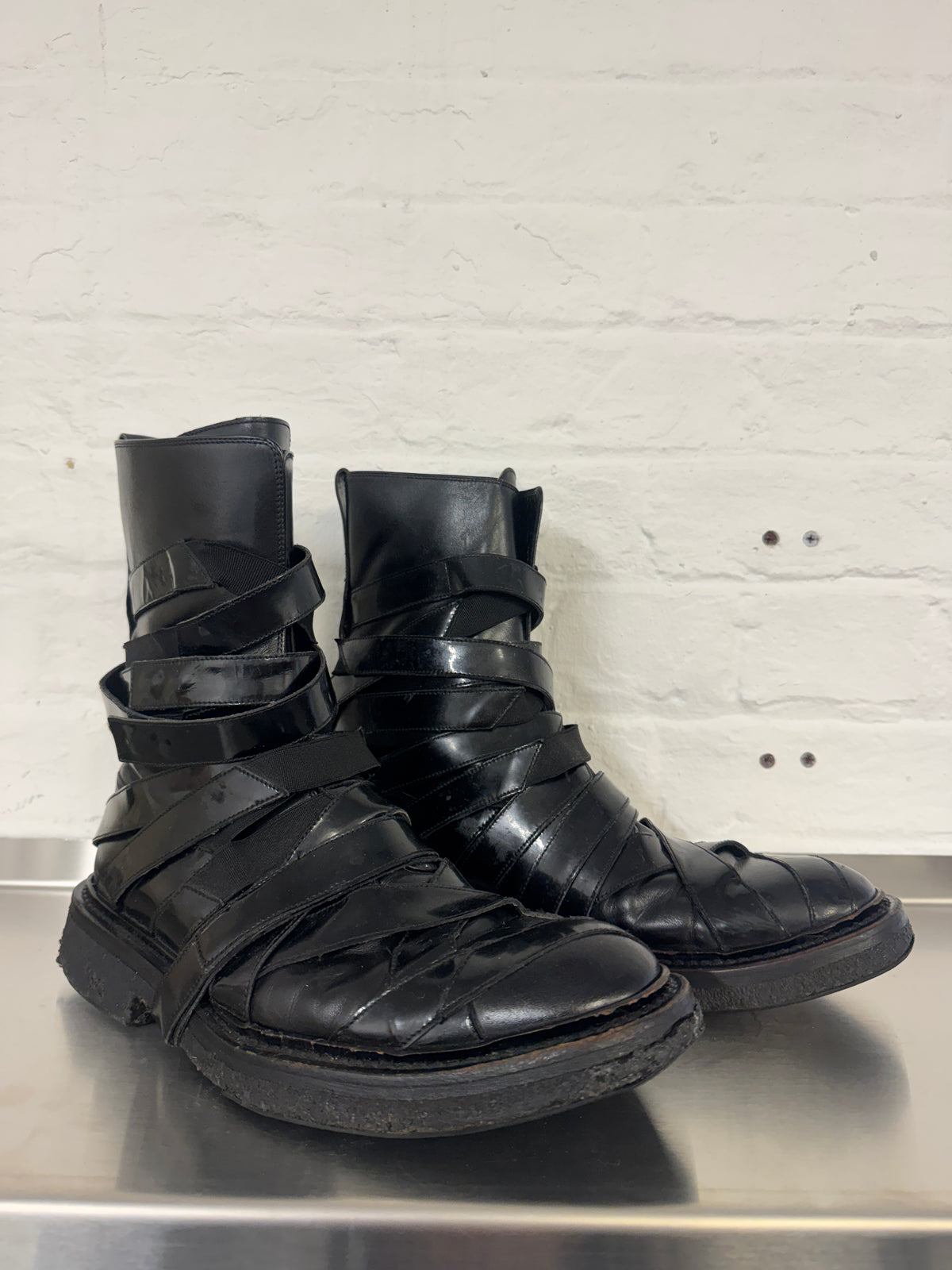 Dior Homme AW08 “Lumière du Nord” Patent Bandage Boots