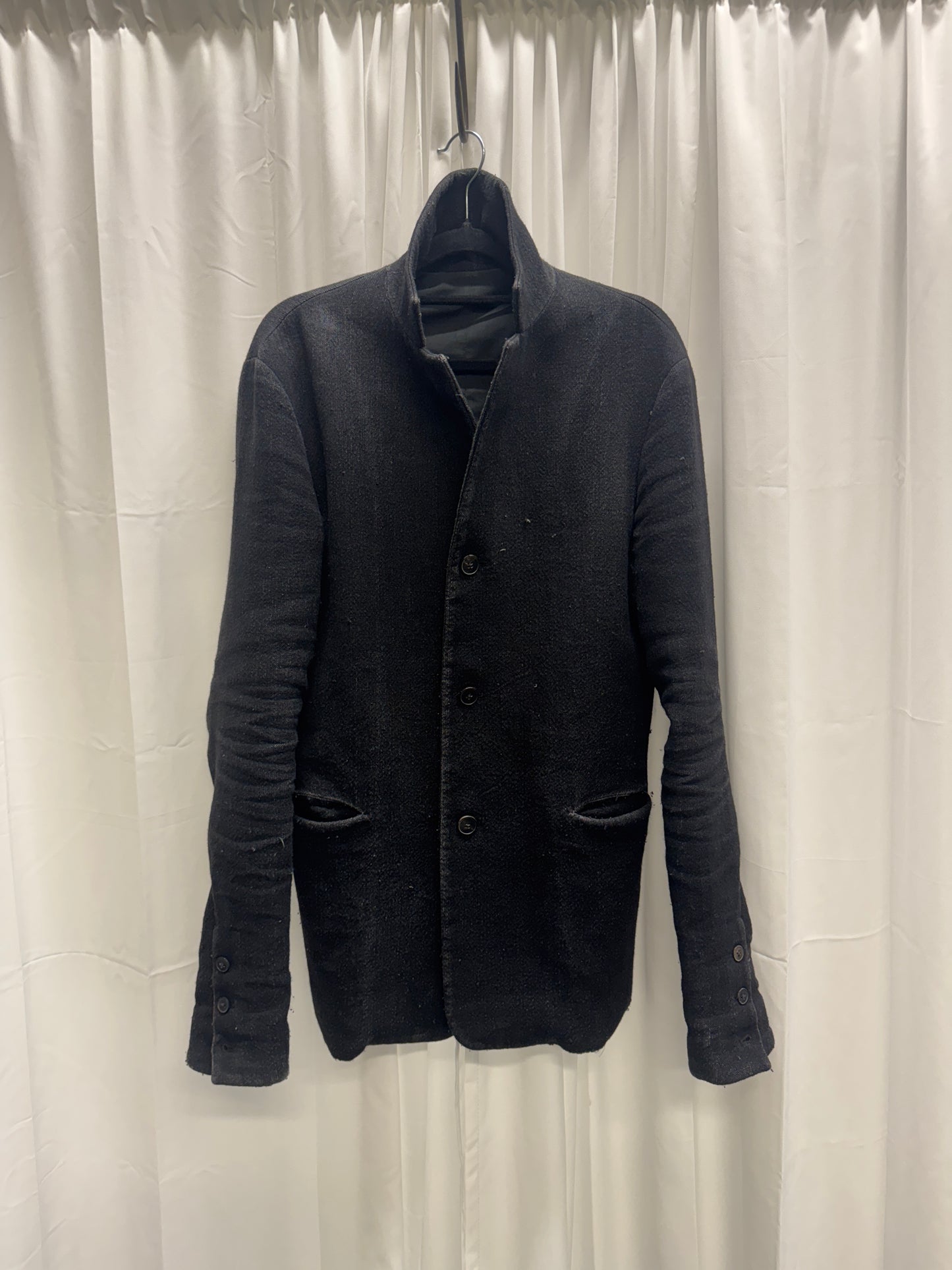 m.a+ woven wool anatomical tailored blazer jacket