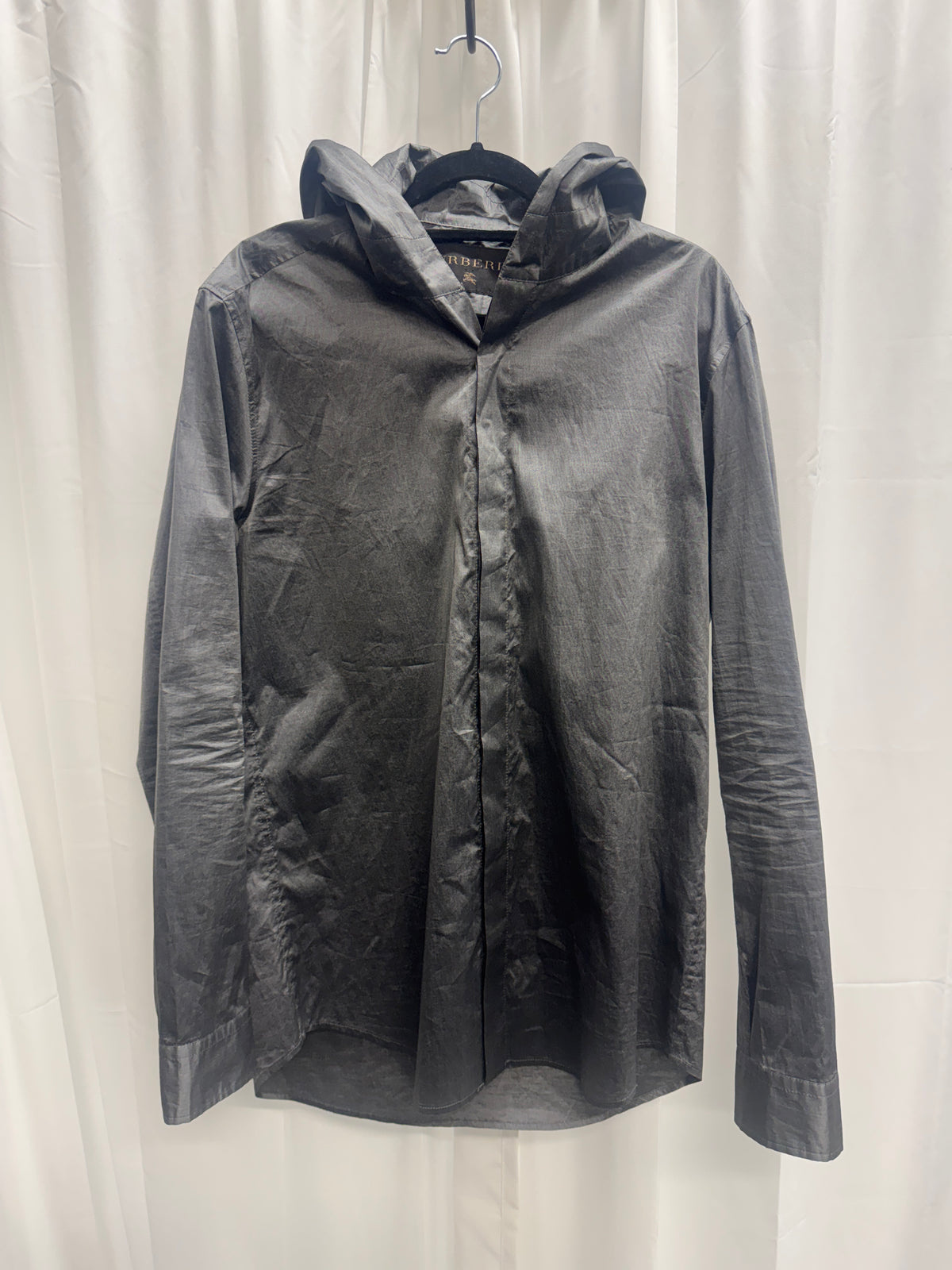 Burberry Prorsum SS01 by Roberto Menichetti Metallic Hooded Shirt Jacket