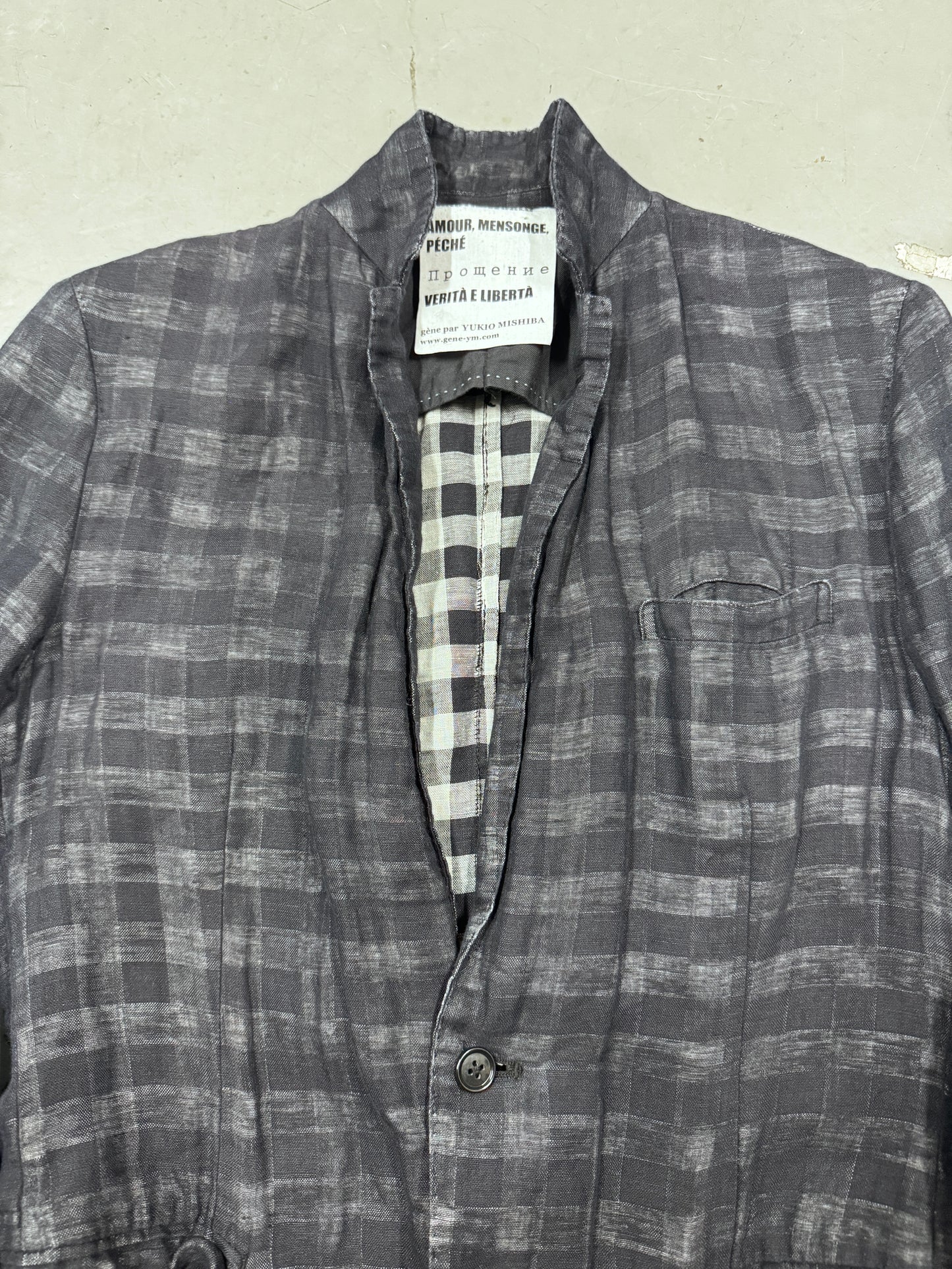 Gene Par Yukio Mishiba Layered Blazer
