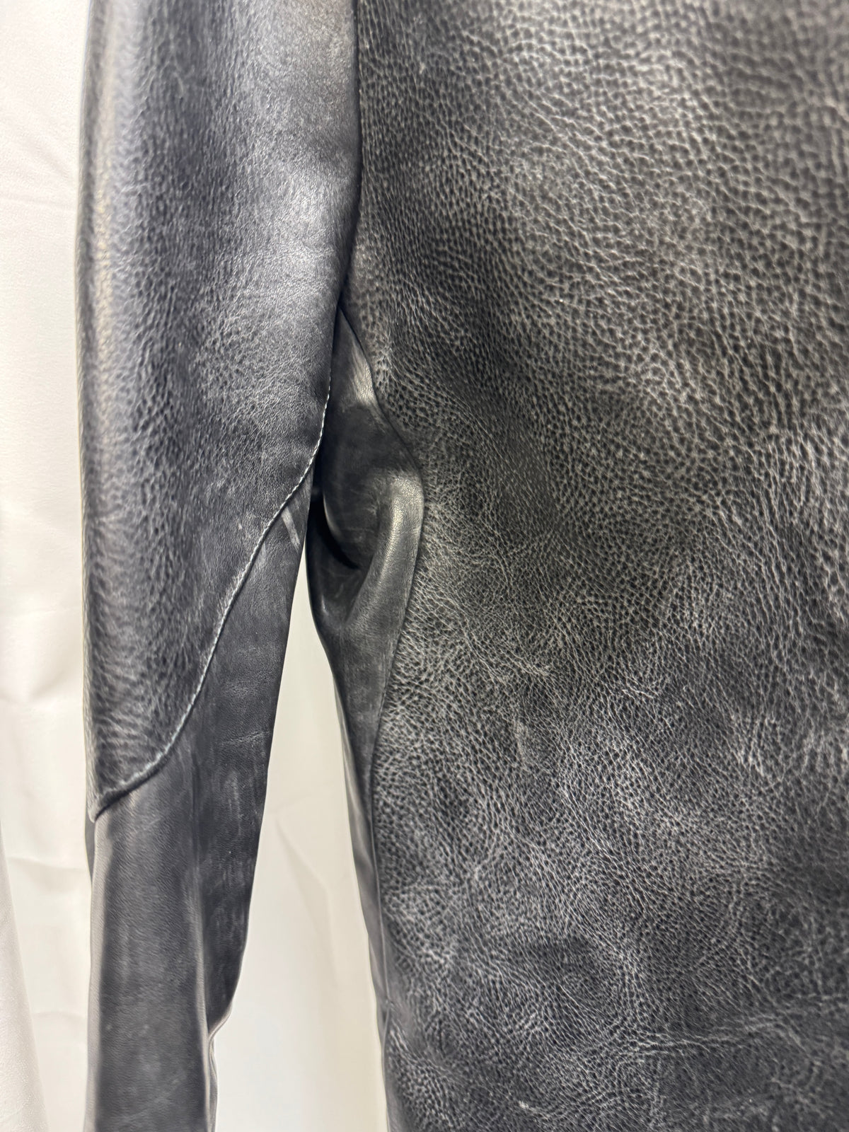 DEVOA AW08 Anatomical Textured Cow Leather Jacket