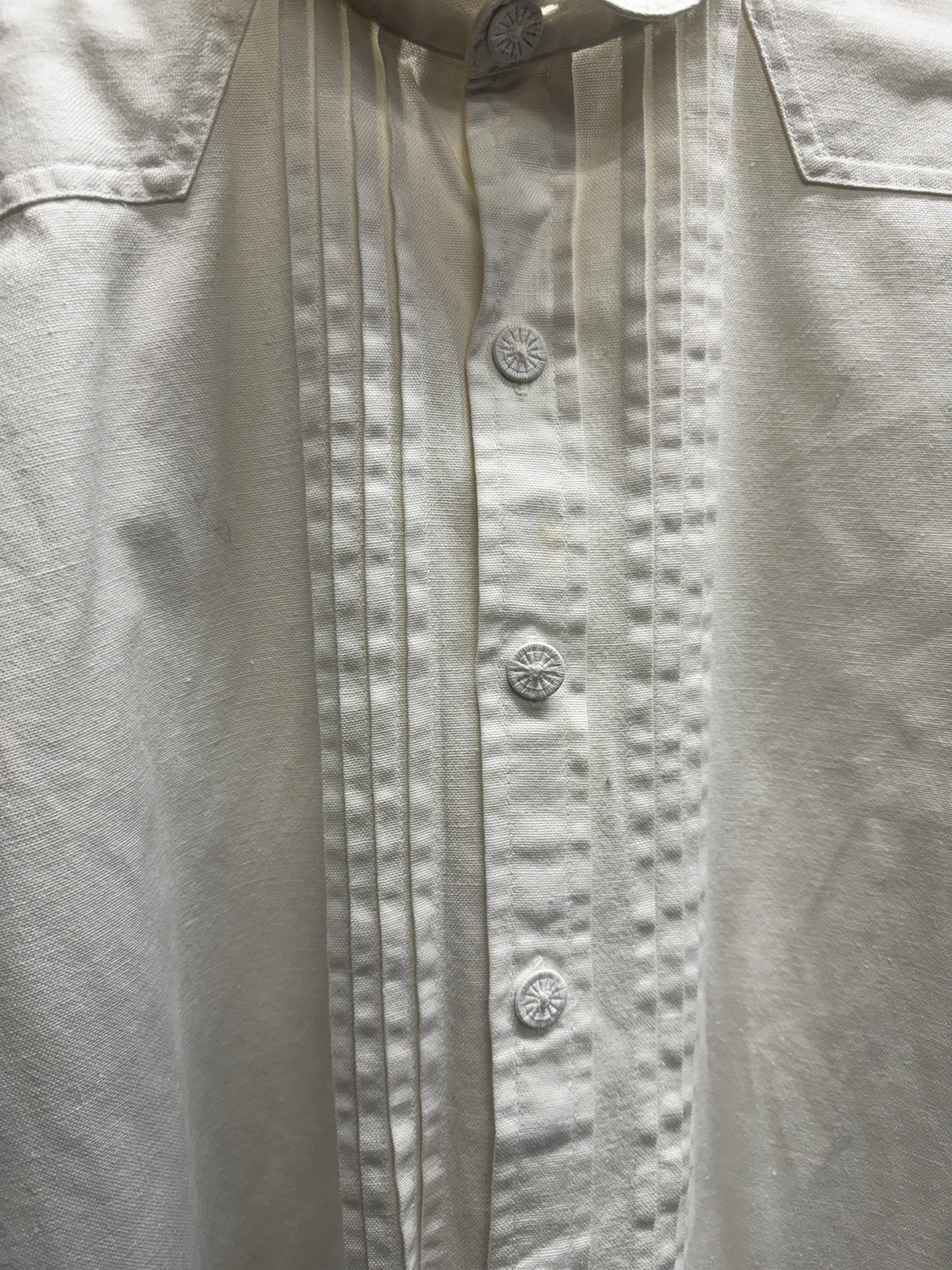 1930s Eastern European Folk Shirt — Intricate Pleated & Gathered Construction