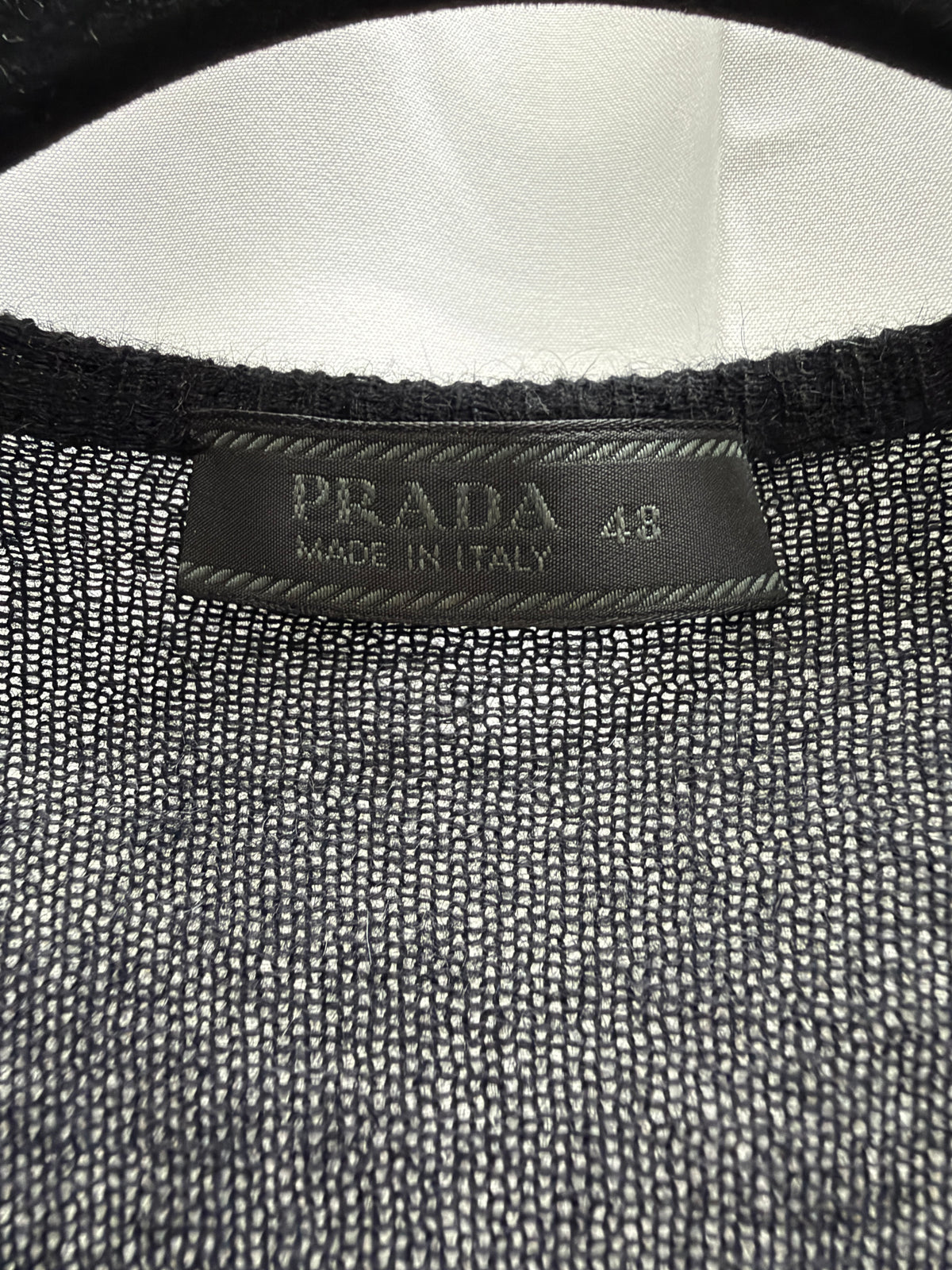 Prada 2009 Leather Front Mohair Knit Sweater (M)