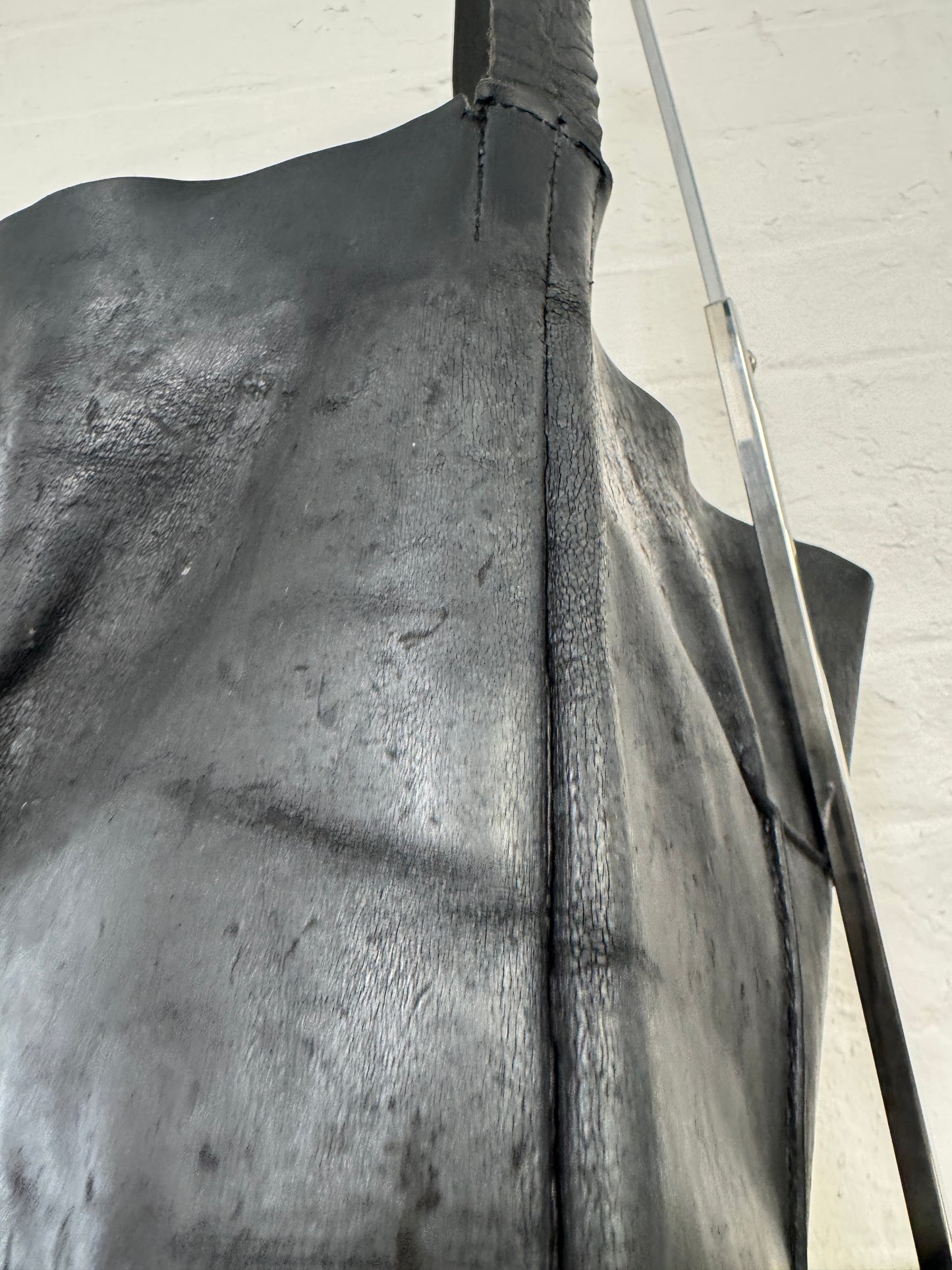 Kagari Yusuke Moulded Square Coated Leather Side Bag
