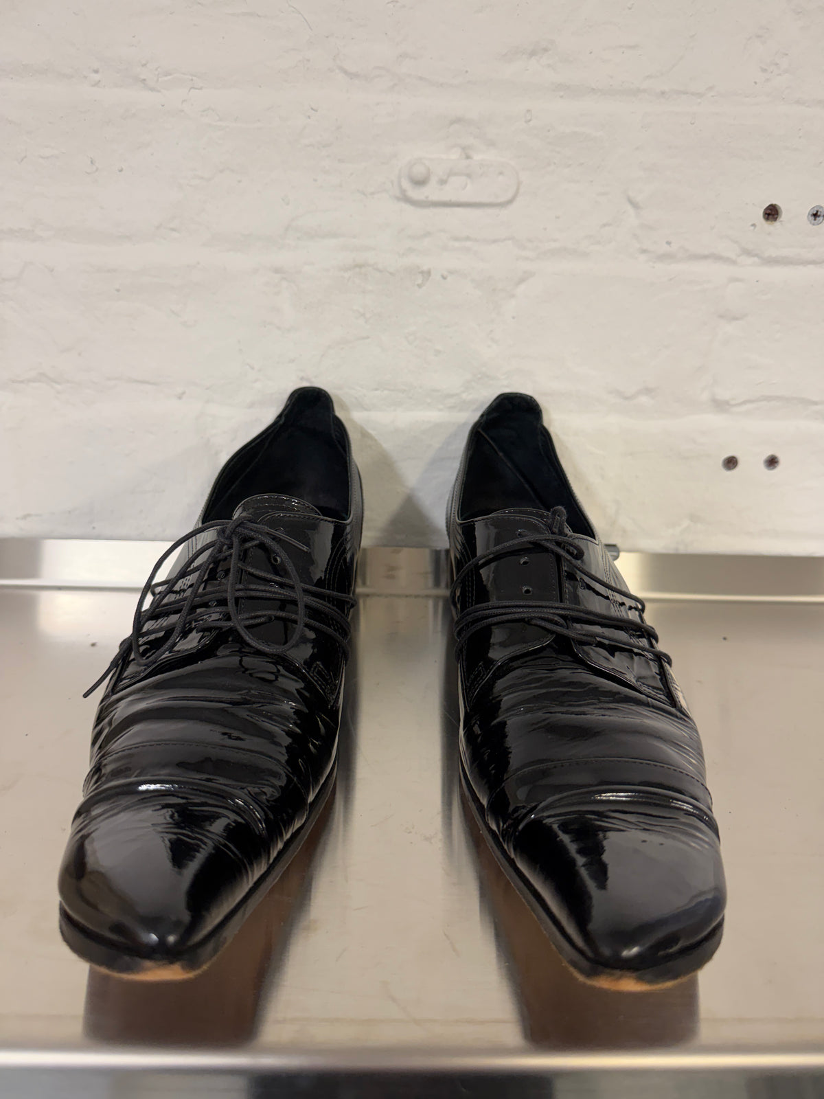 Hiromu Takahara Patent Leather Butter Knife Shoes
