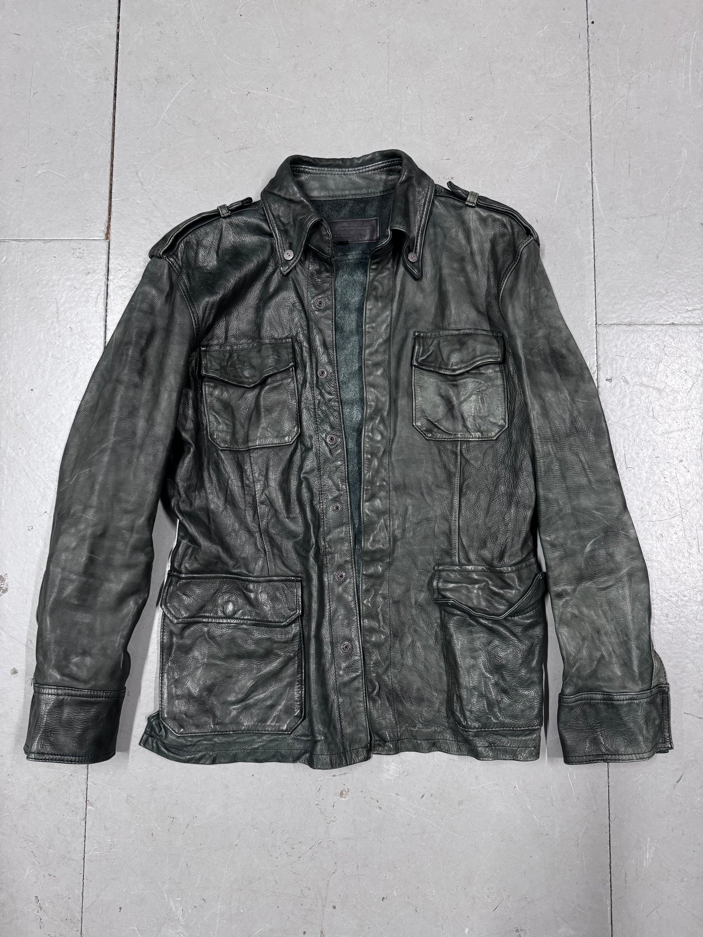 Isamu Katayama Backlash Leather Collar Jacket