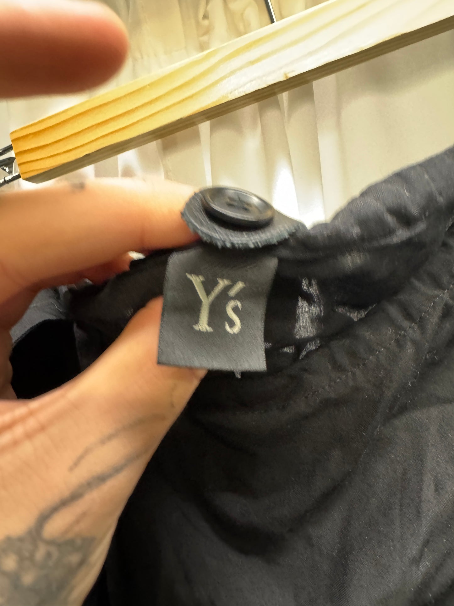 Y’s Adjustable Drop Crotch Leather Strap Trouser / Skirt