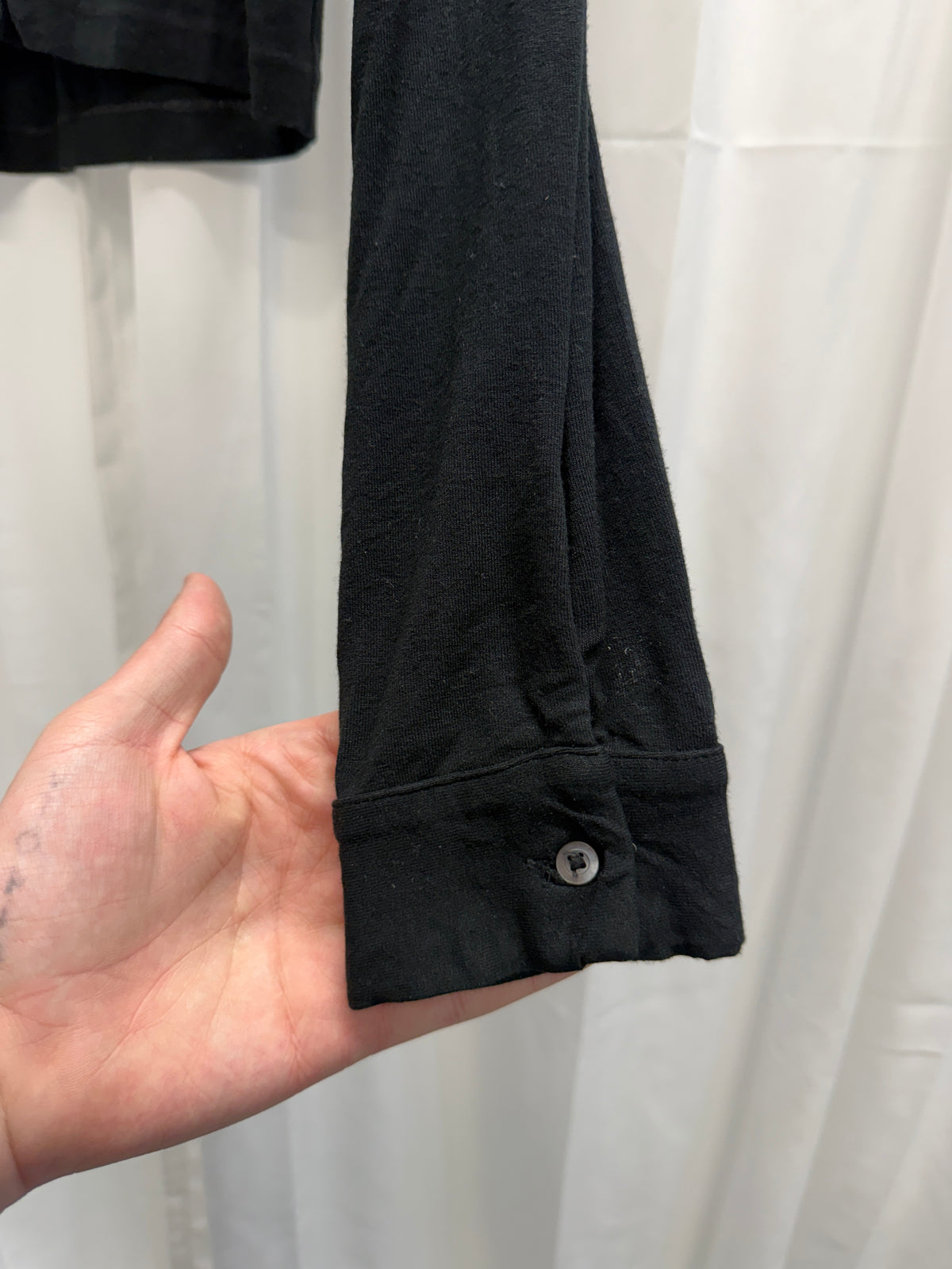 C.P. Company Late 1990s / Early 2000s Fluid Viscose-Silk Elongated Sleeve Shirt (S)