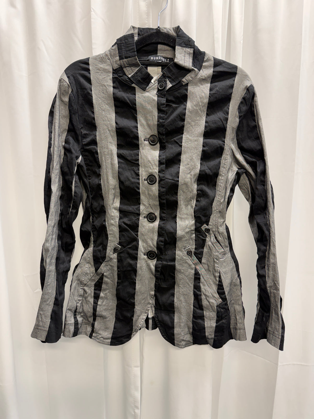 Rundholz Crinkle Stripe Tailored Blazer (S)