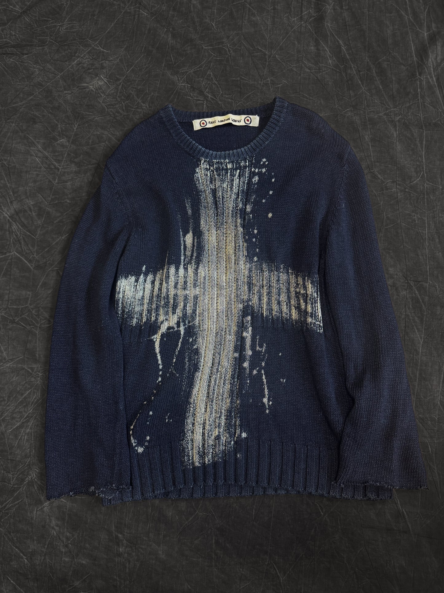 Fake London Genius Bleach Cross Sweater