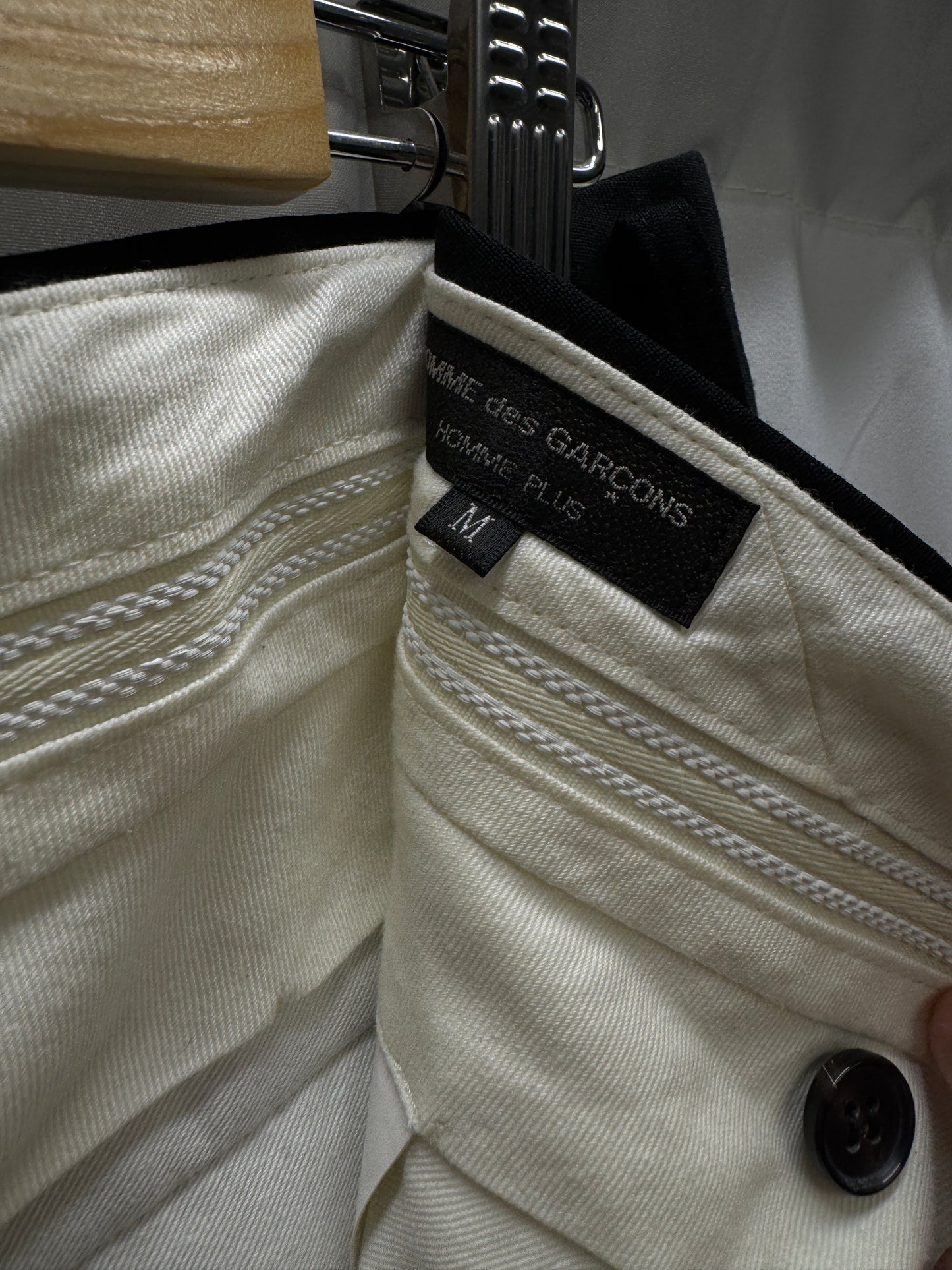 comme des garçons homme plus super wide suit trouser