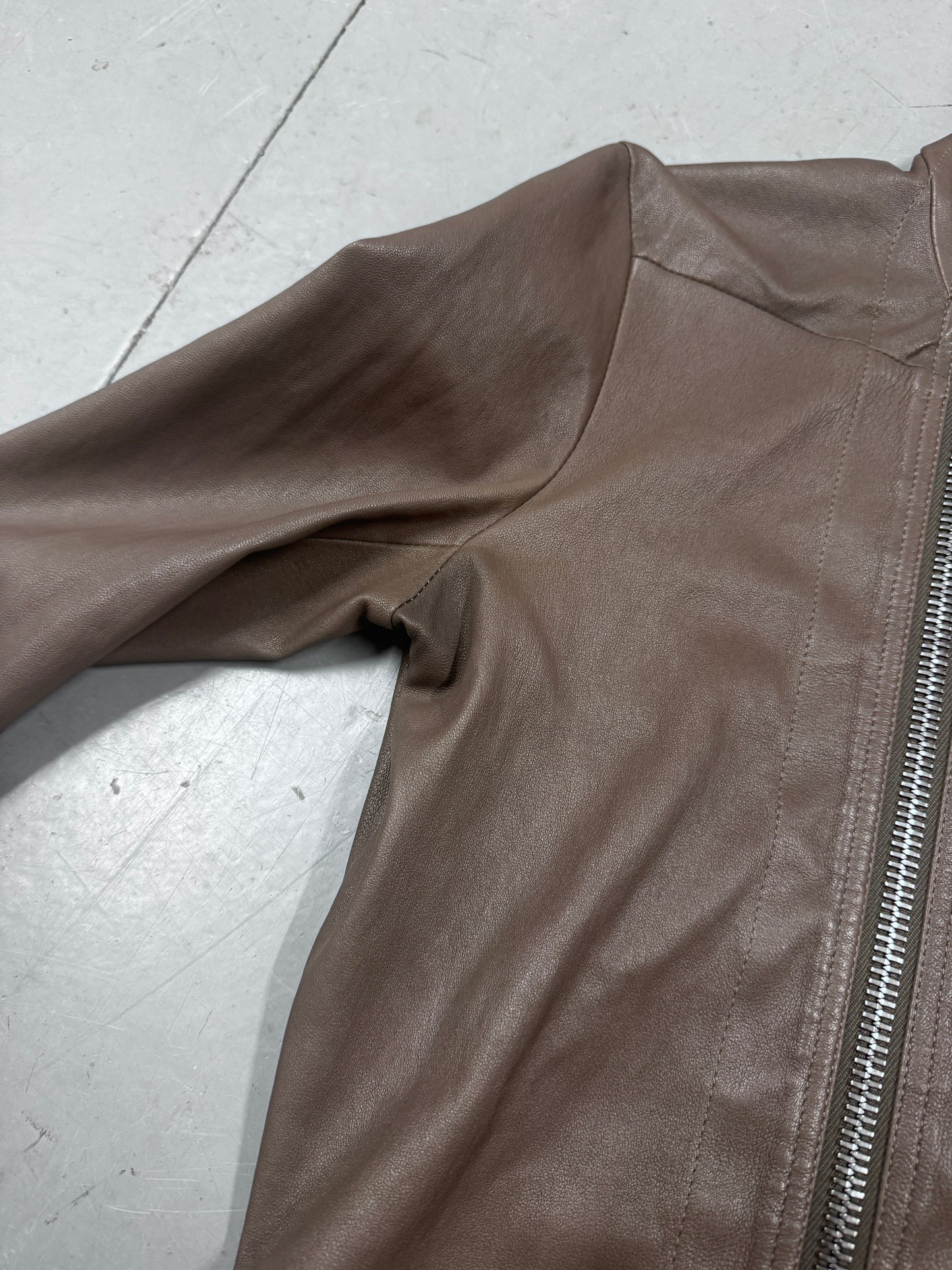 Rick Owens EDFU Stretch Leather Mollino Jacket