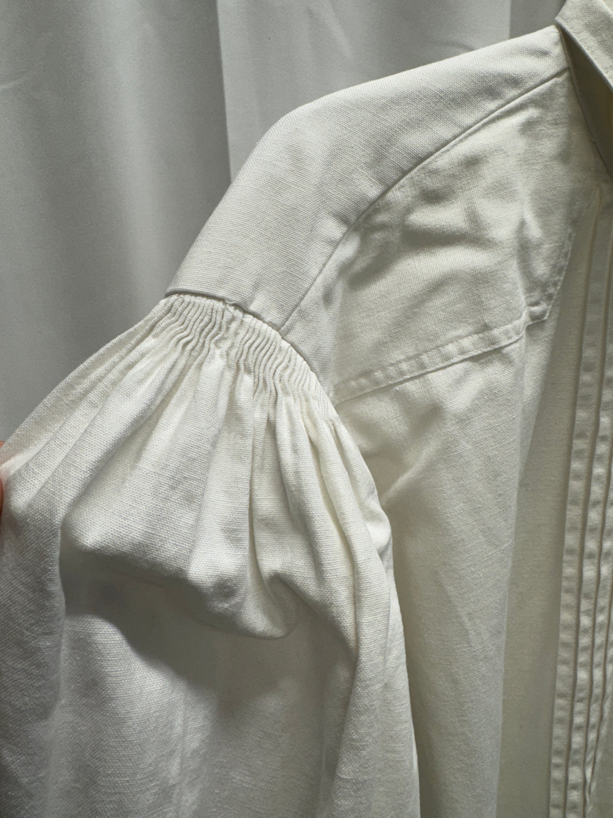 1930s Eastern European Folk Shirt — Intricate Pleated & Gathered Construction