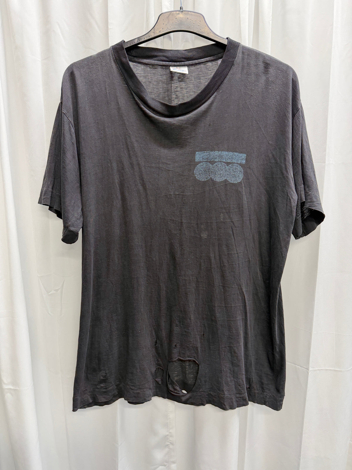 1980s Vintage Thrashed Paper Thin Graphic Tee (L)