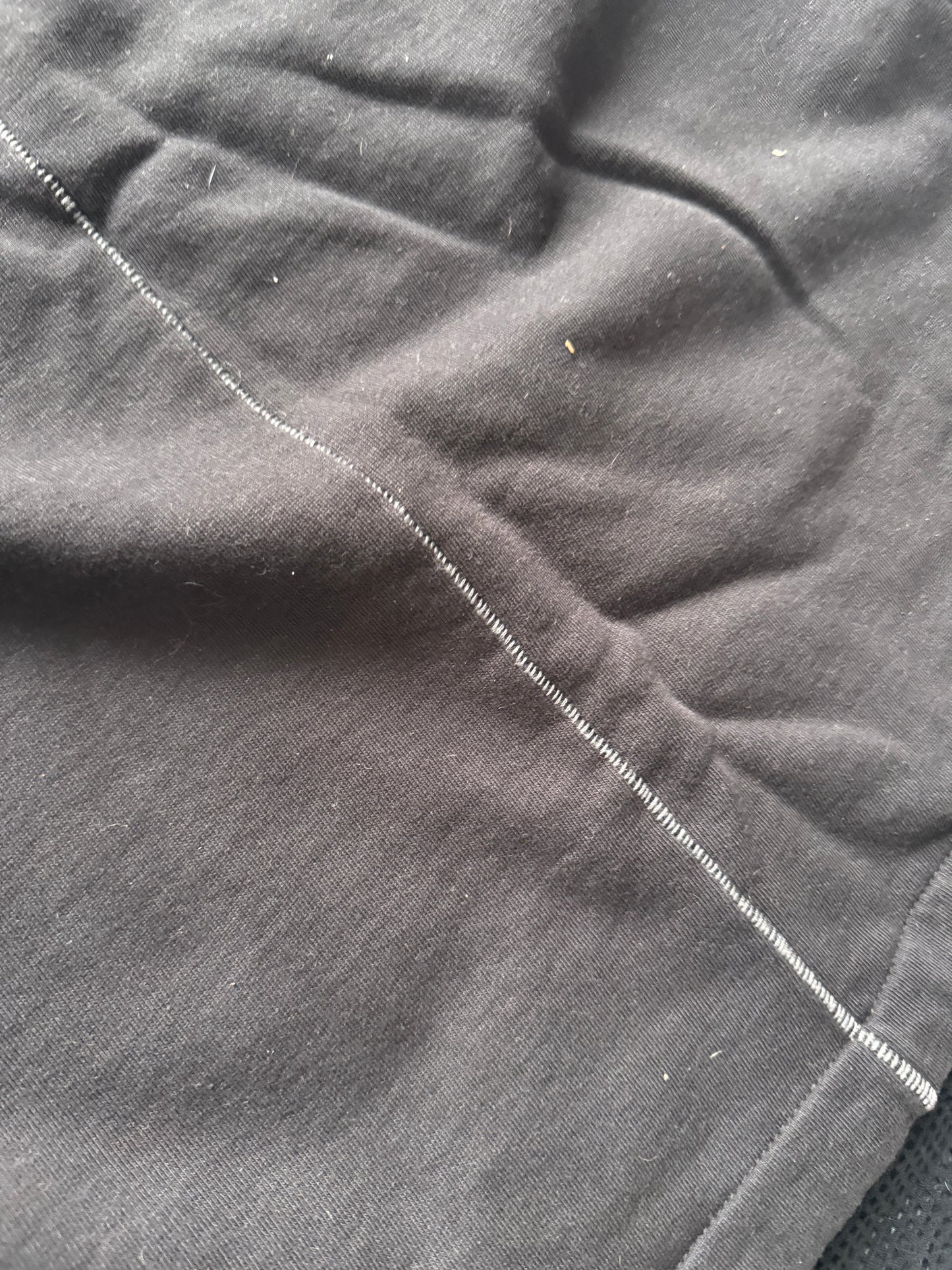 thom krom overlock layered short sleeve hoodie