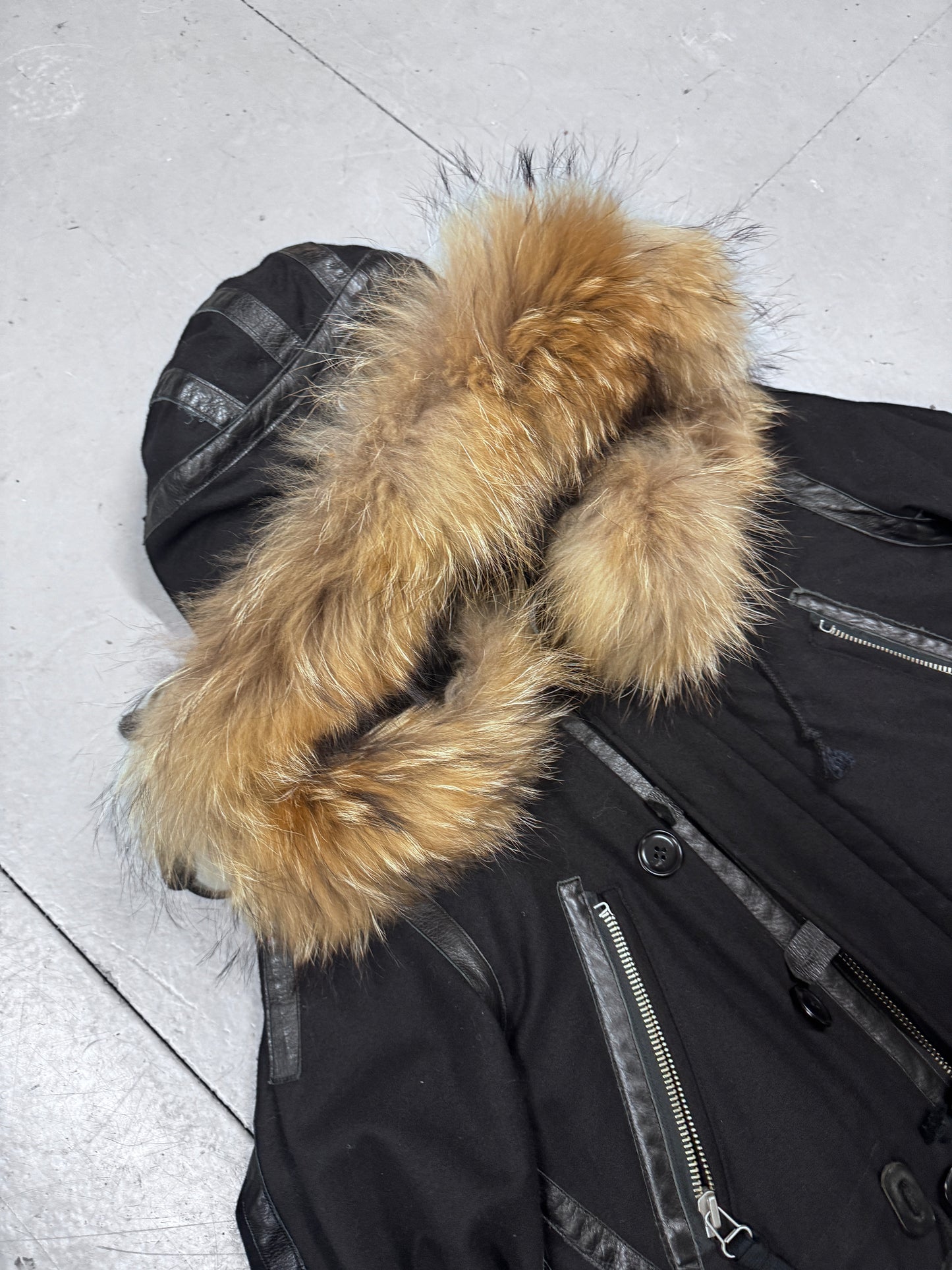 John Undercover Pendleton Raccoon Fur Parka