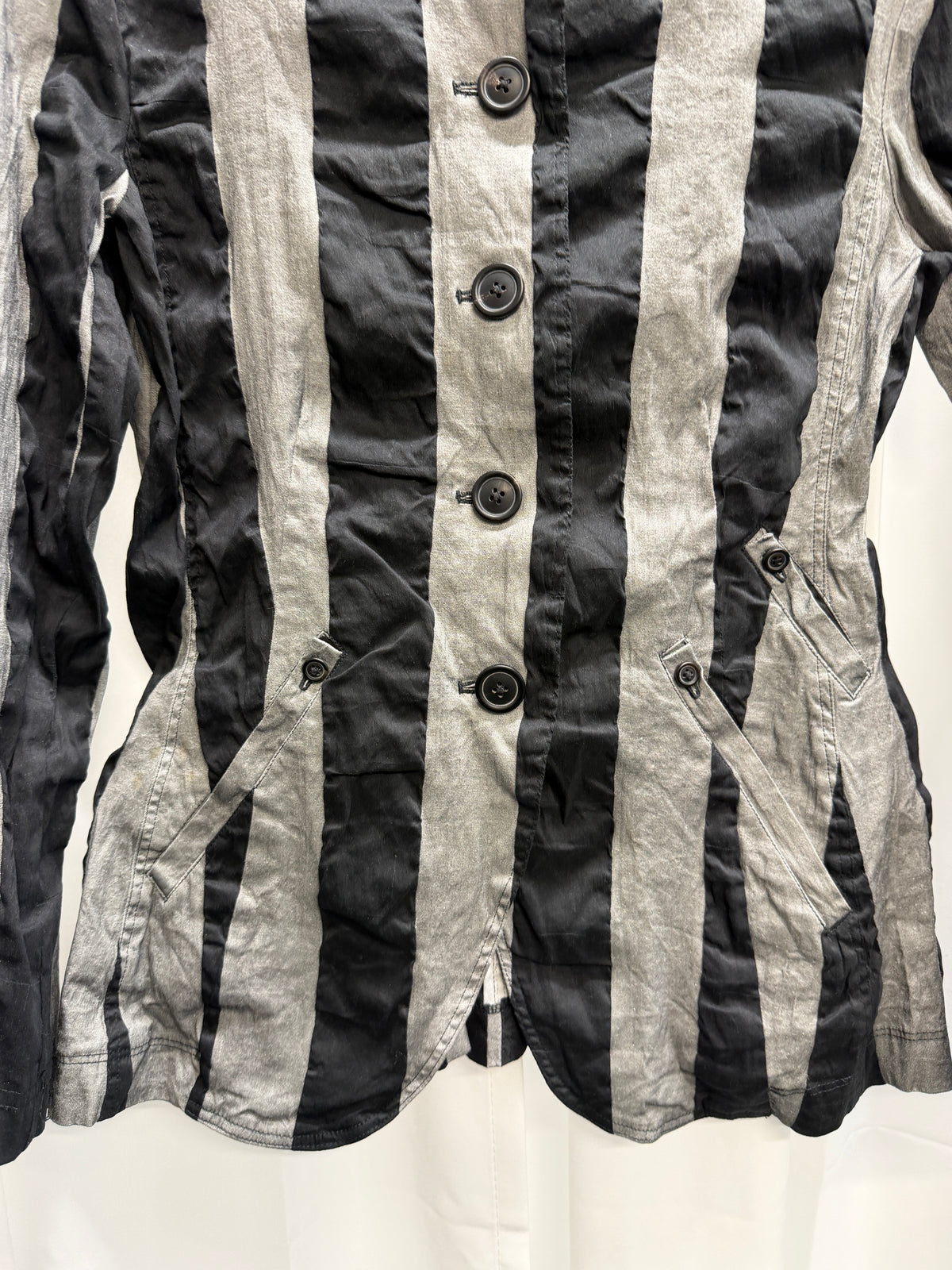 Rundholz Crinkle Stripe Tailored Blazer (S)