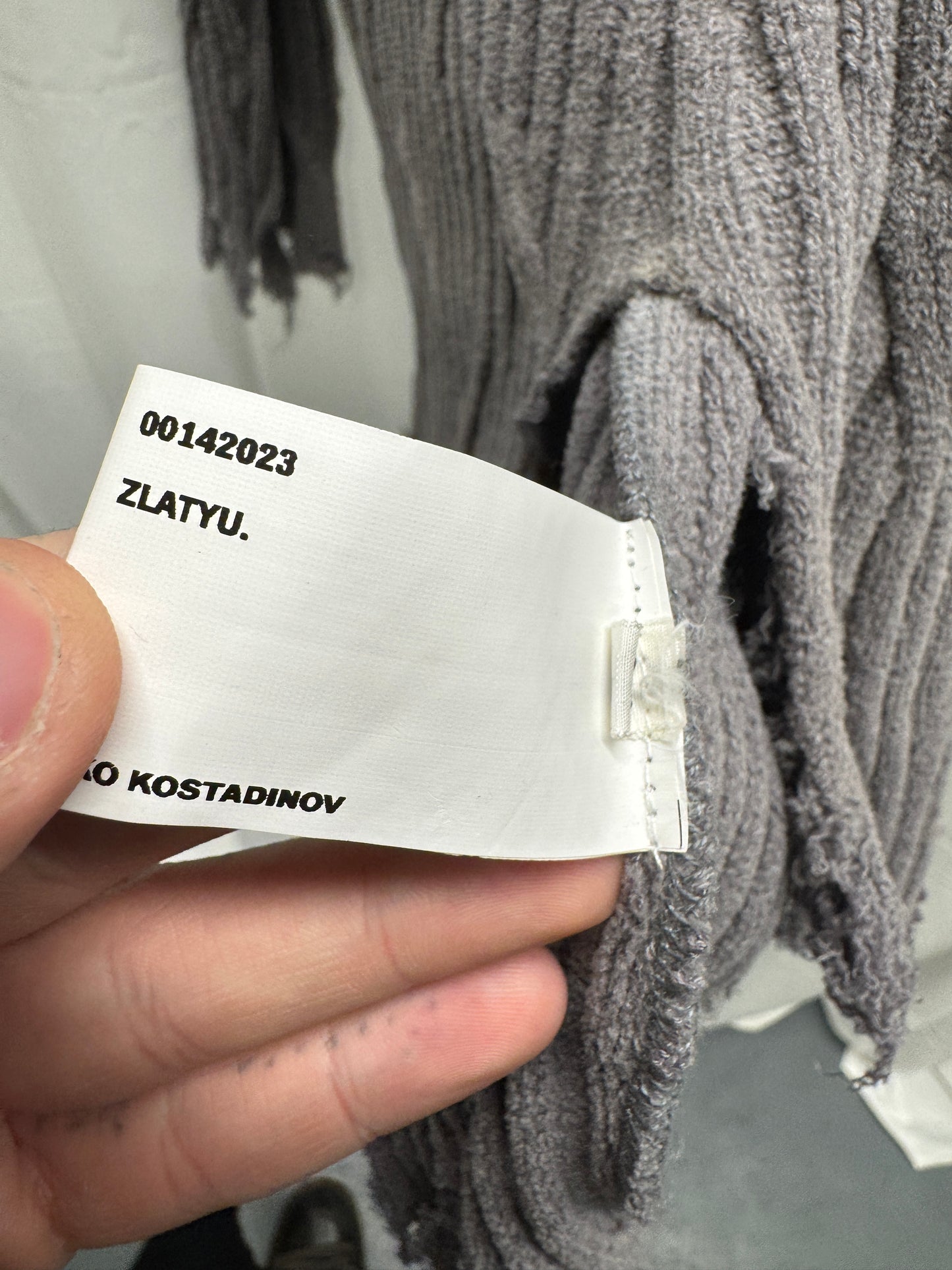 Kiko Kostadinov 00142023 Zlatyu Distress Sweater