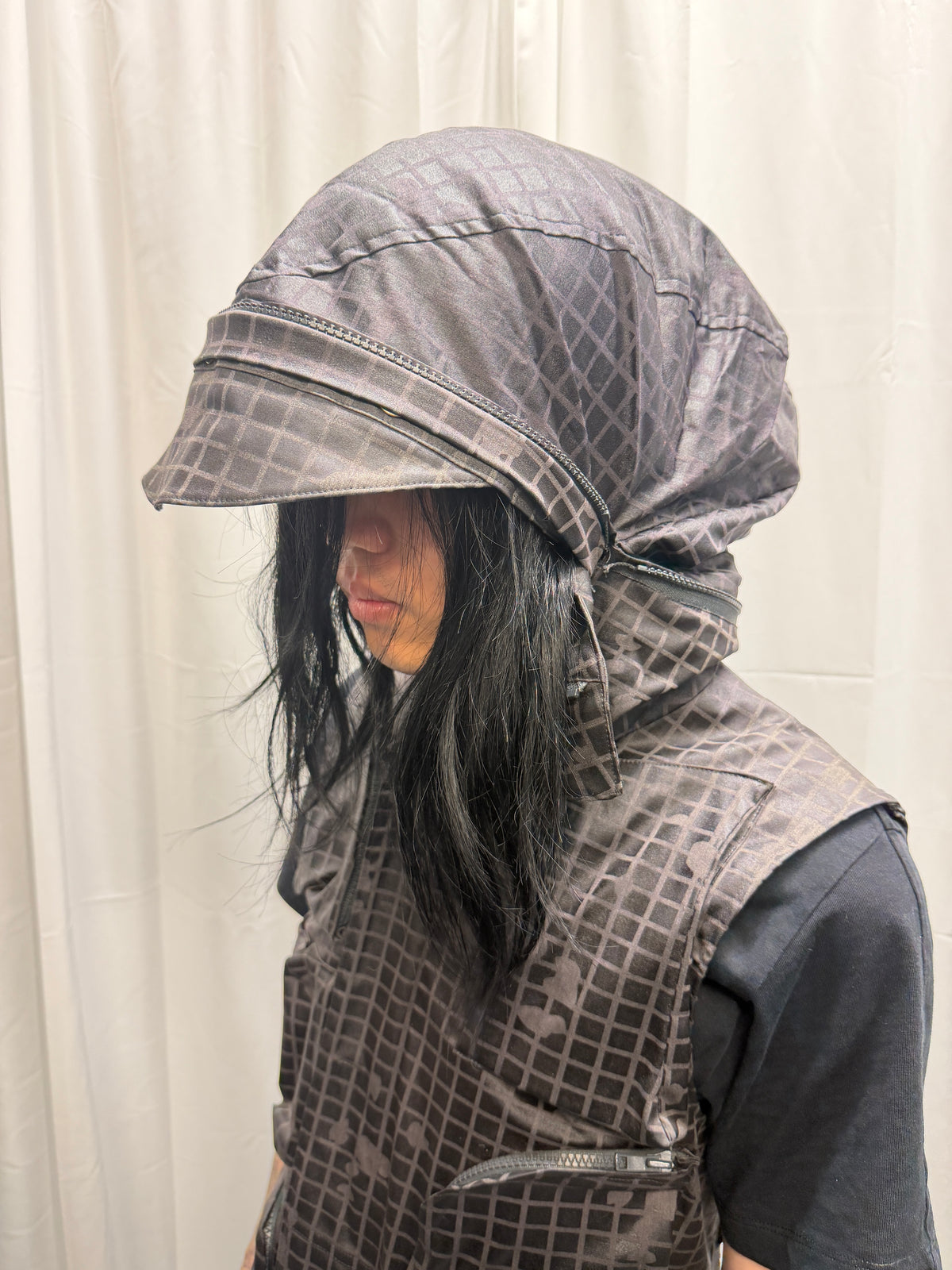 beauty:beast articulated alien-mask hooded technical vest, c. 1998–2000