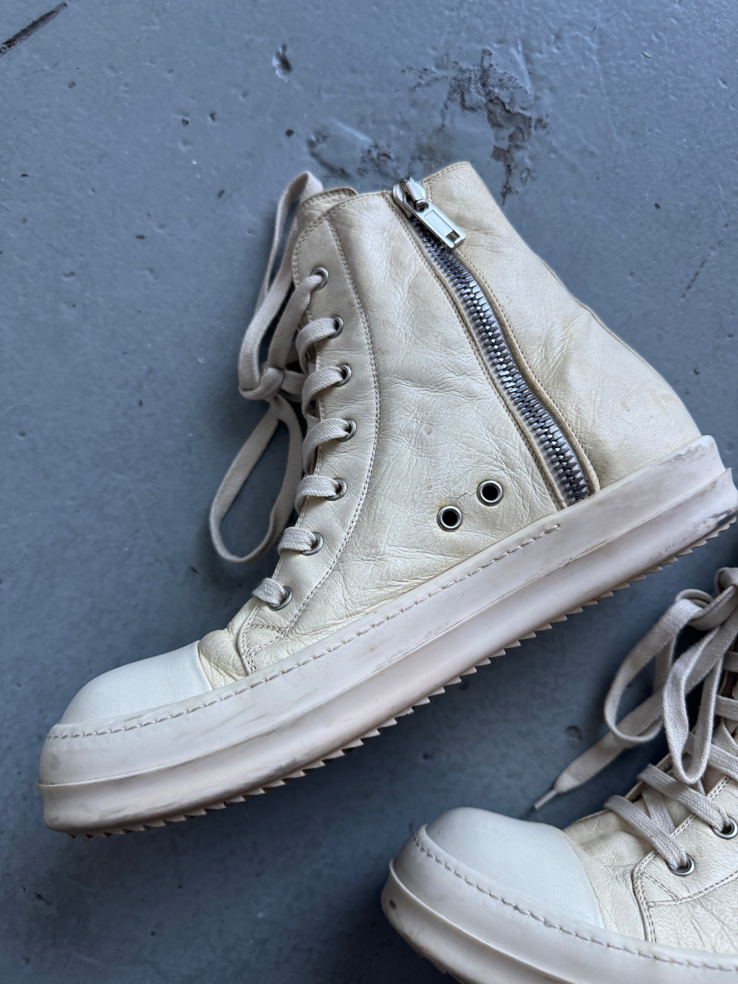 rick owens early deer leather ramones 42