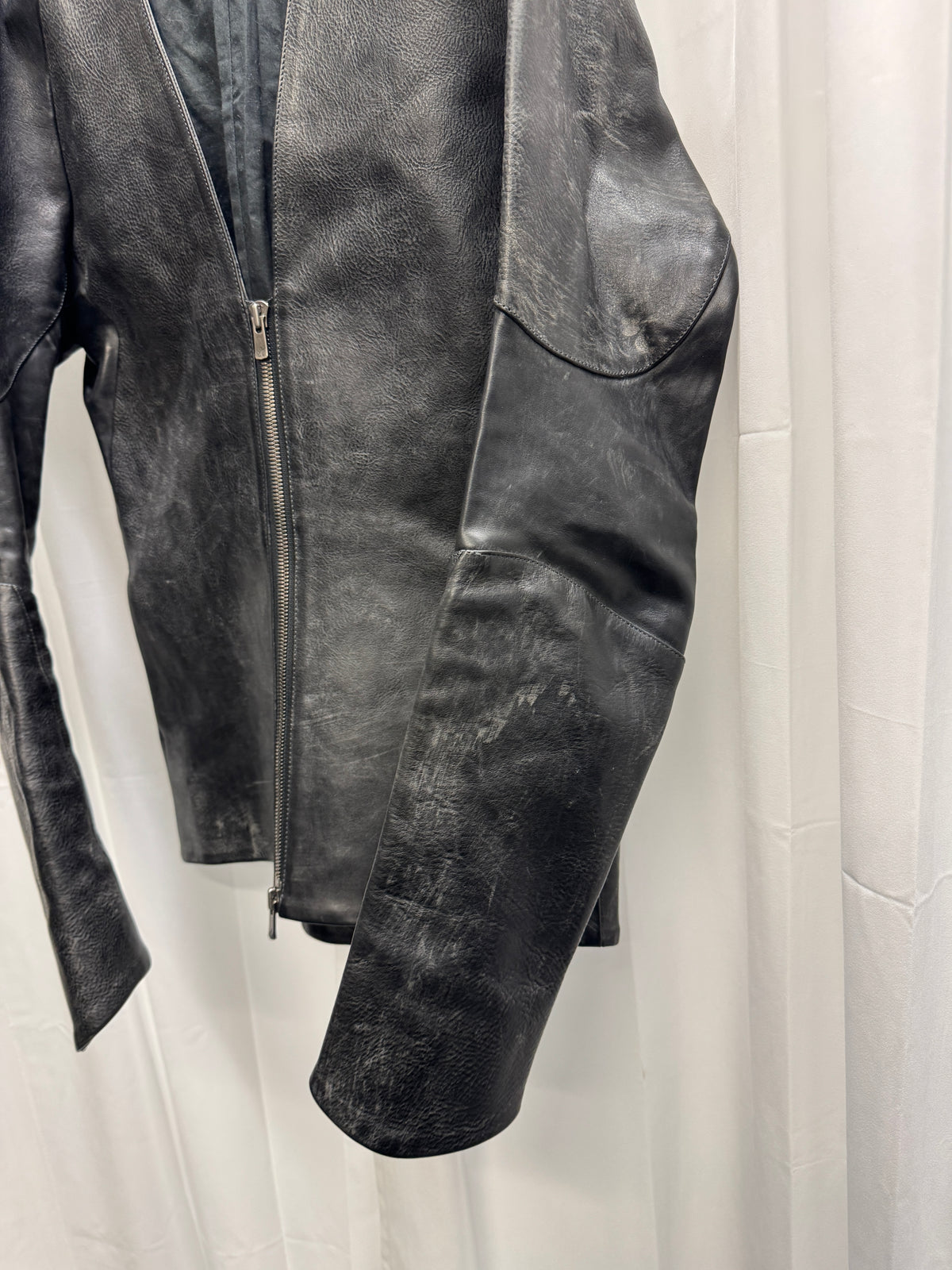 DEVOA AW08 Anatomical Textured Cow Leather Jacket
