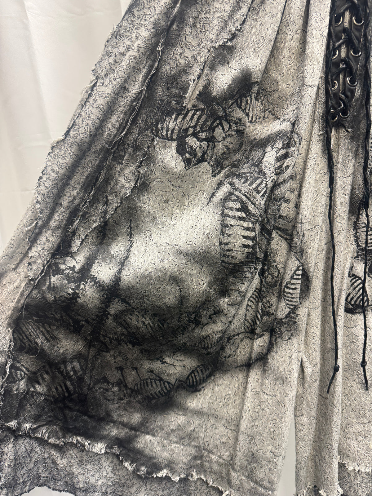 TT Shohei Takamiya Leather + Cotton skeleton layered trousers