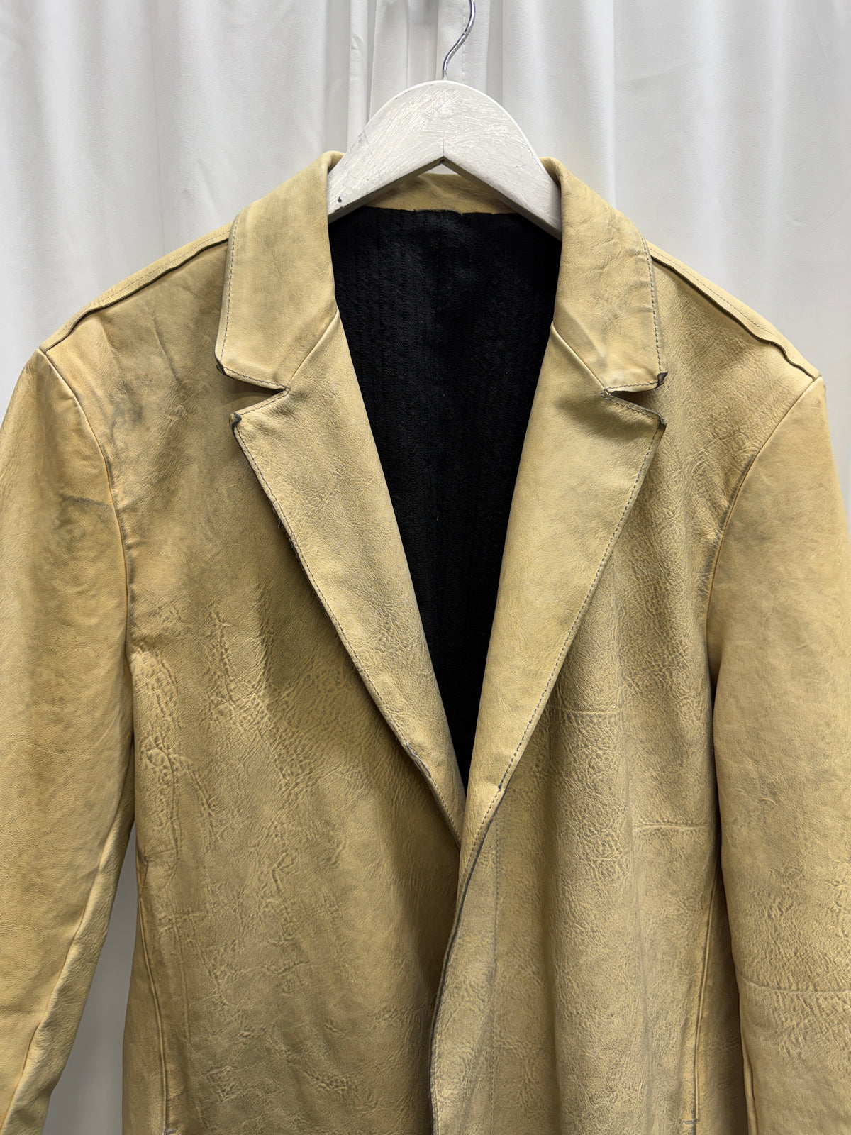 Carpe Diem 2005 Maurizio Altieri Textured Leather Crossover Jacket (L)