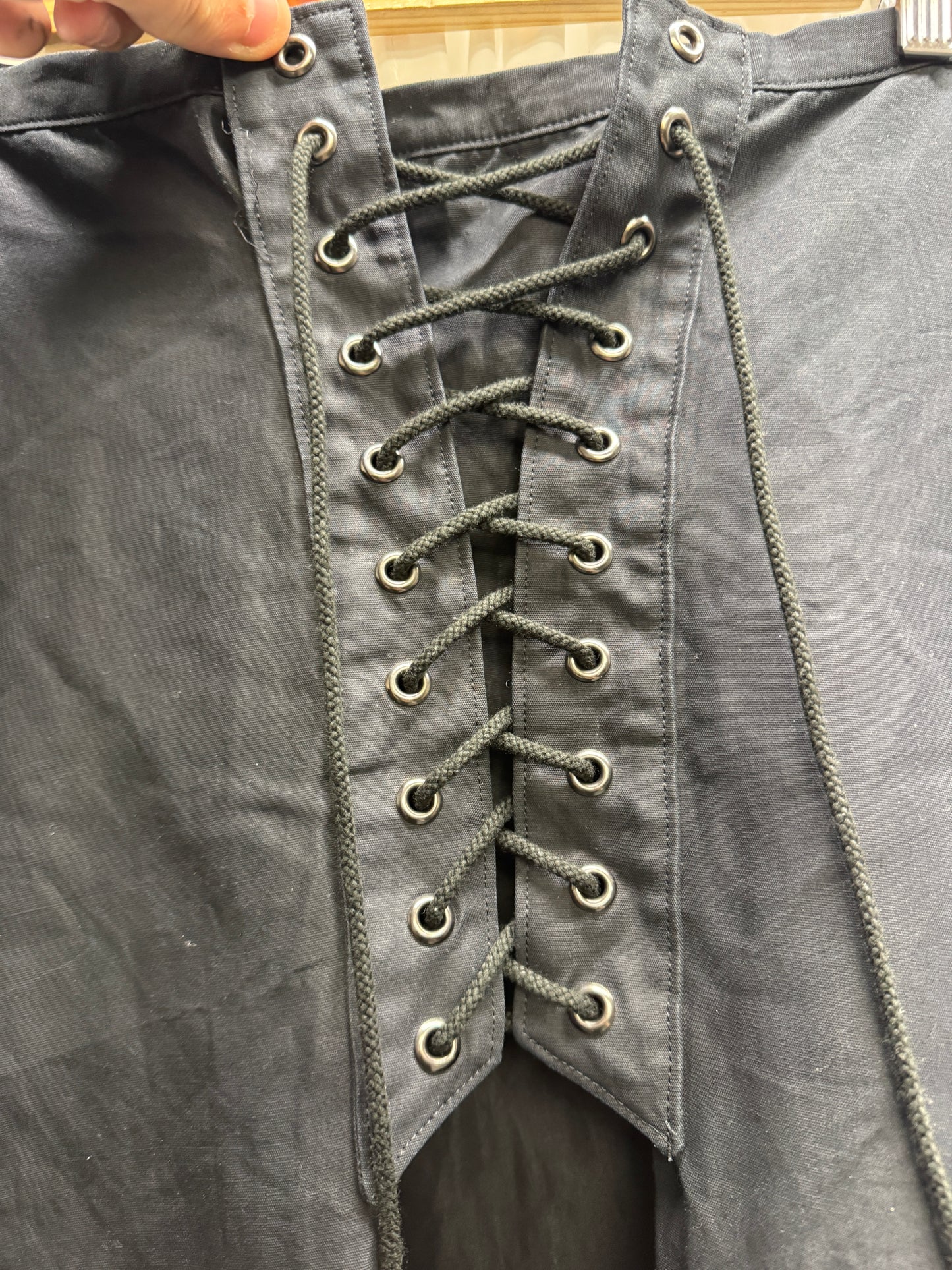 yohji yamamoto y’s lace through skirt