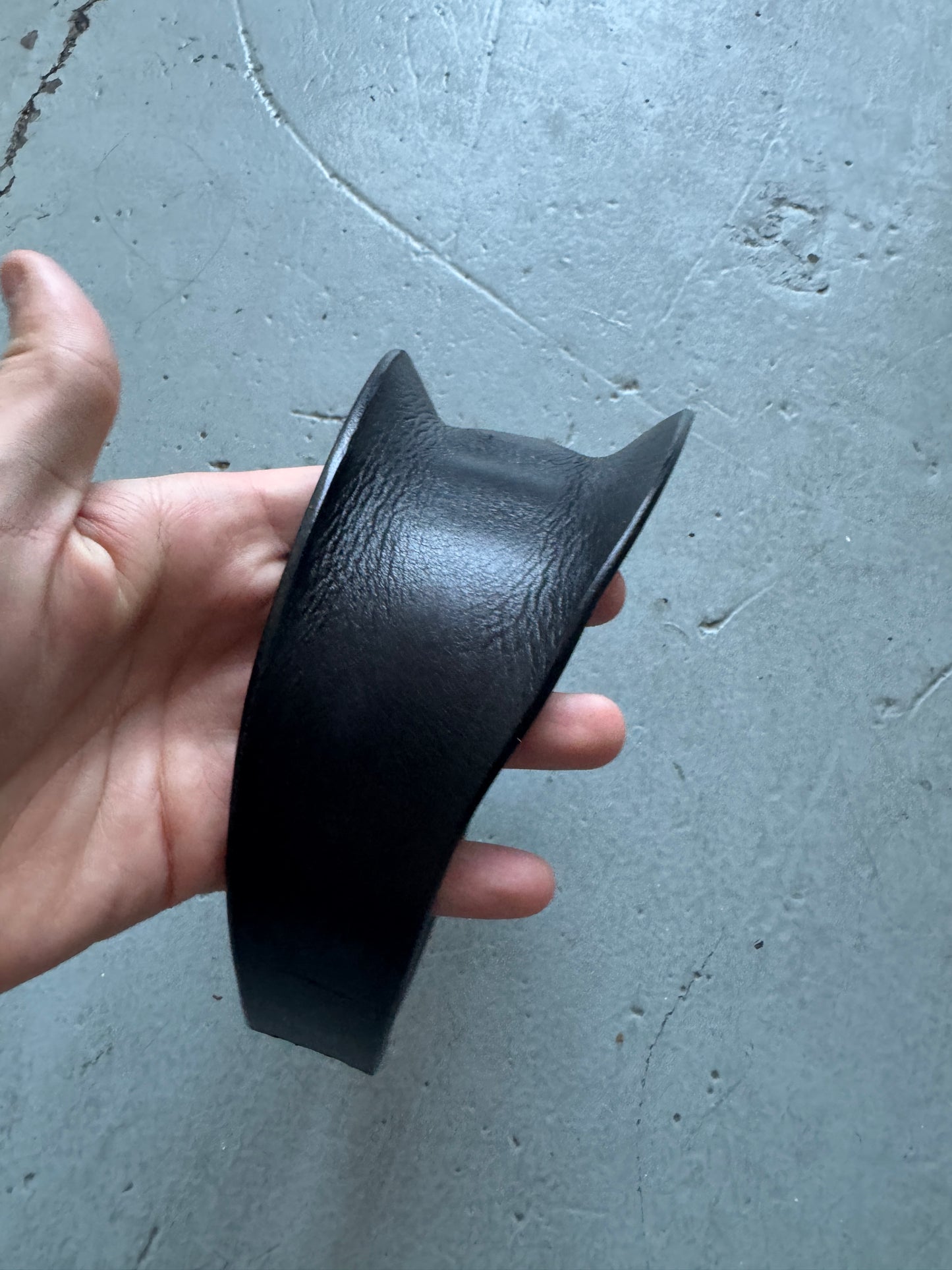 rick owens ss14 moulded leather visor cap