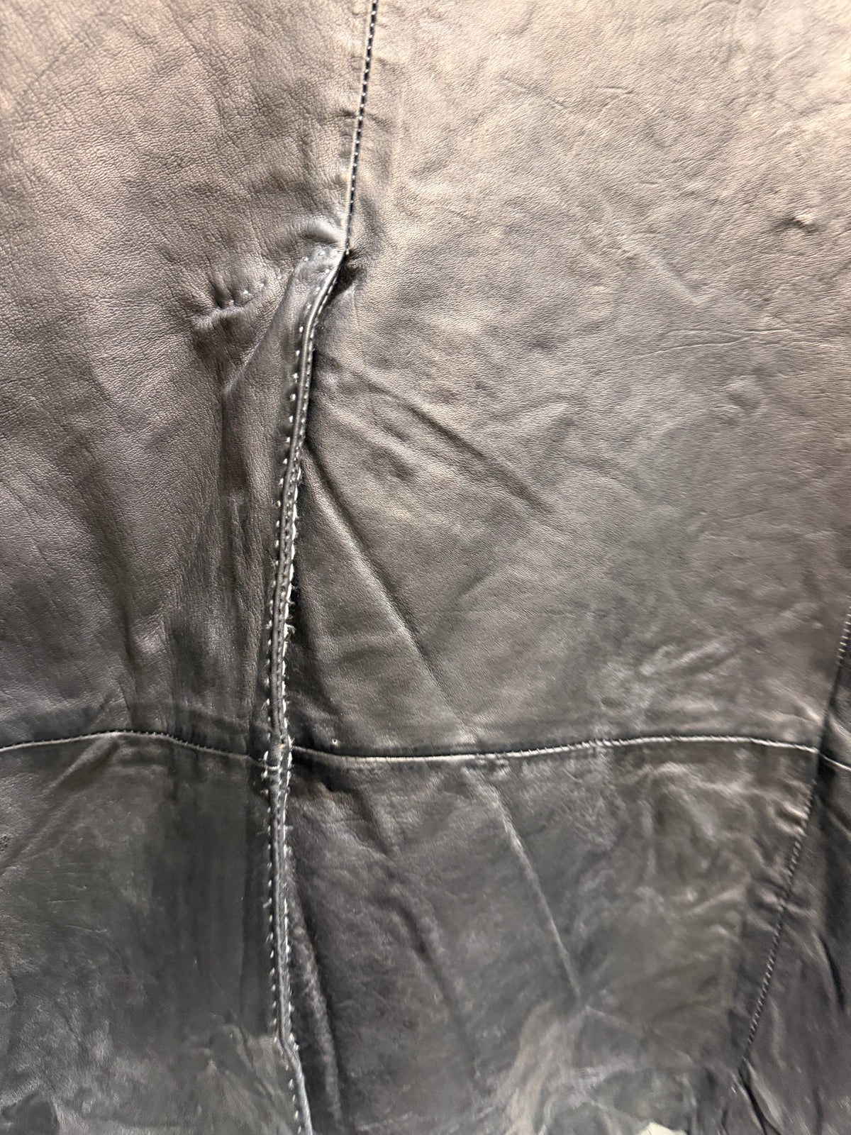 Carol Christian Poell SS06 Male U-Turn LM-2113/L ZAG-PTC/29 Garment-Dyed Leather Scarstitch Blazer (XL)