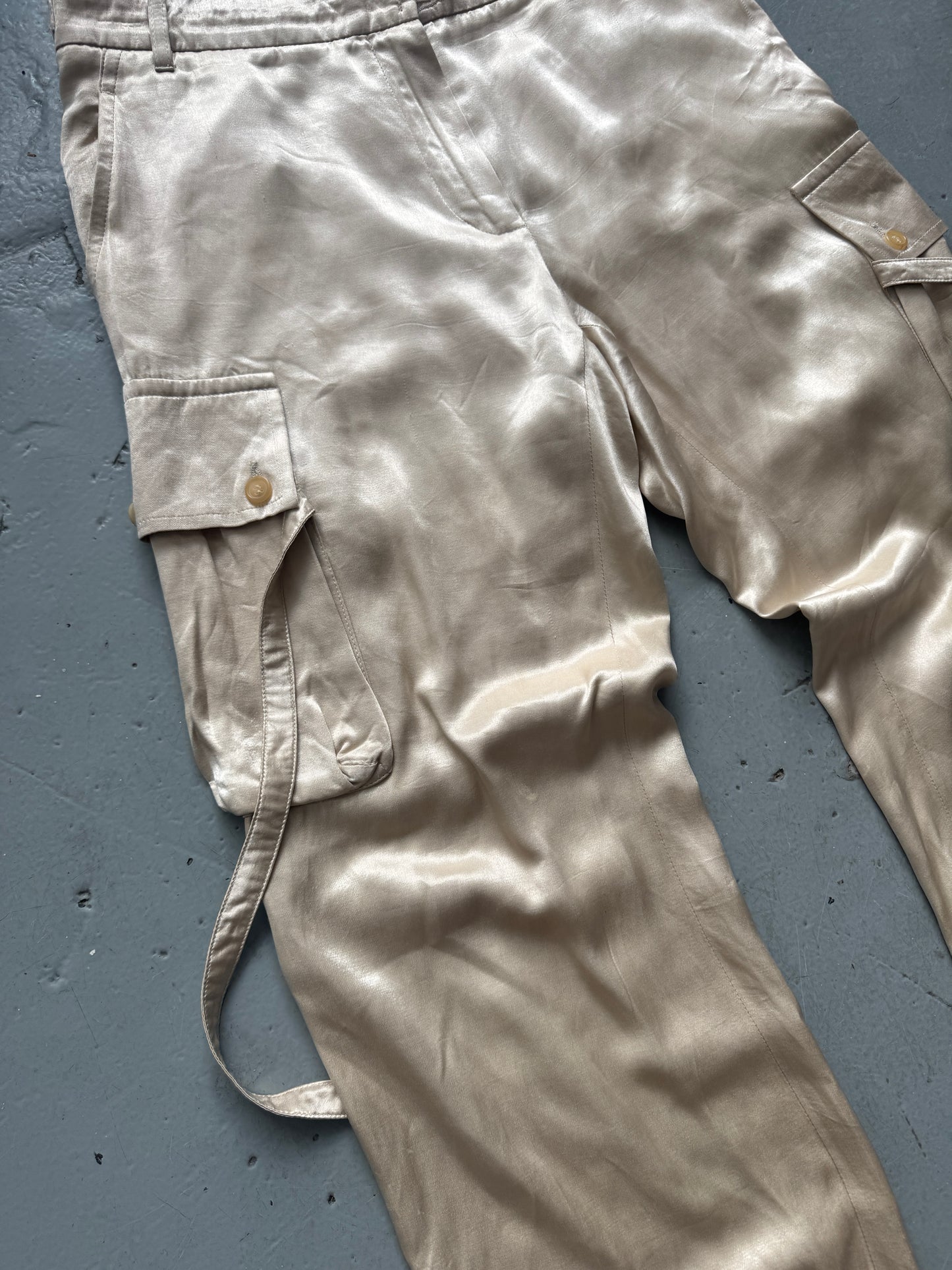 ann demeulemeester aw04 viscose cargo trouser