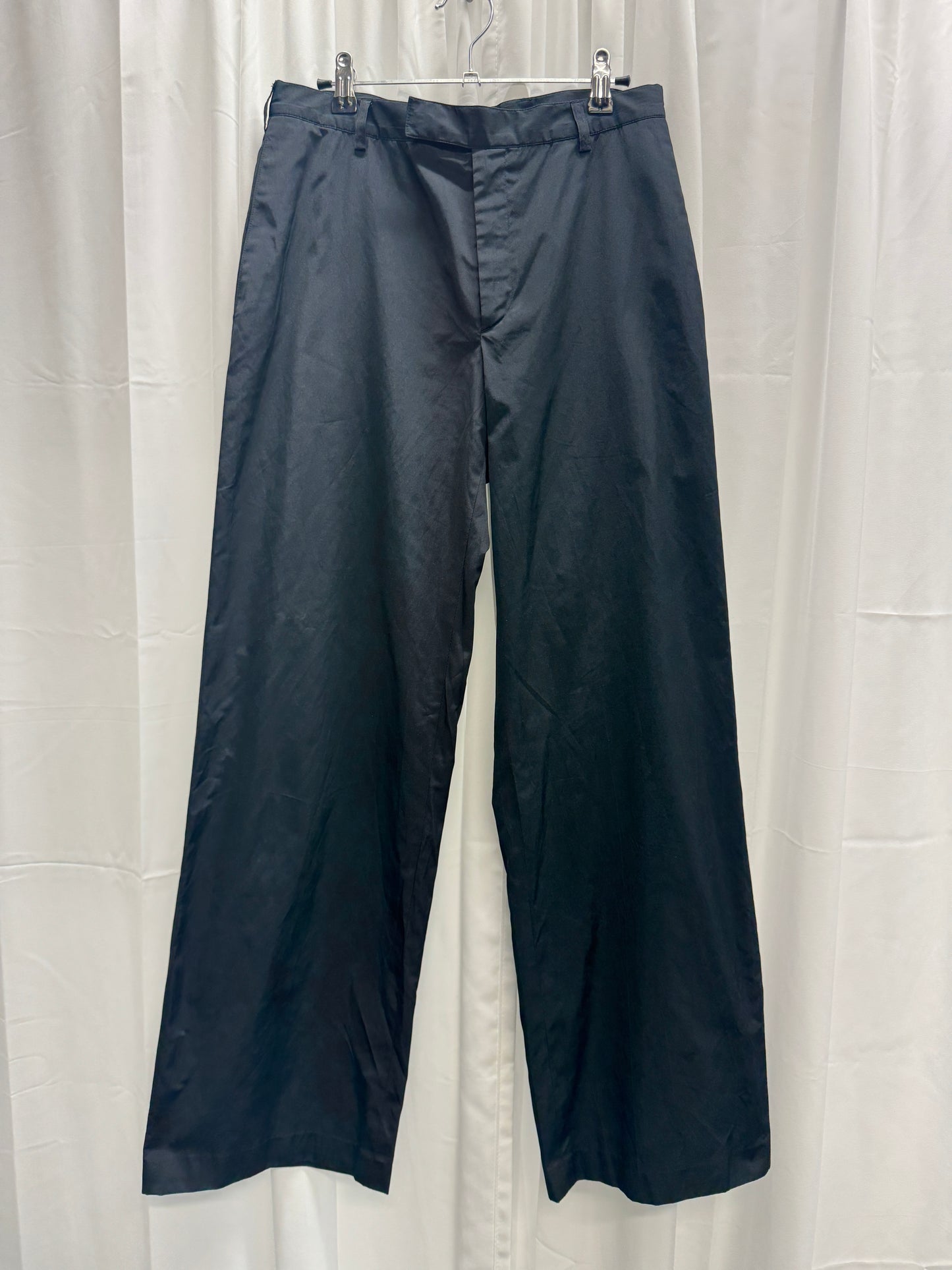 YSL Rive Gauche - 00 Hedi Slimane Wide Leg Silk Blend Trouser