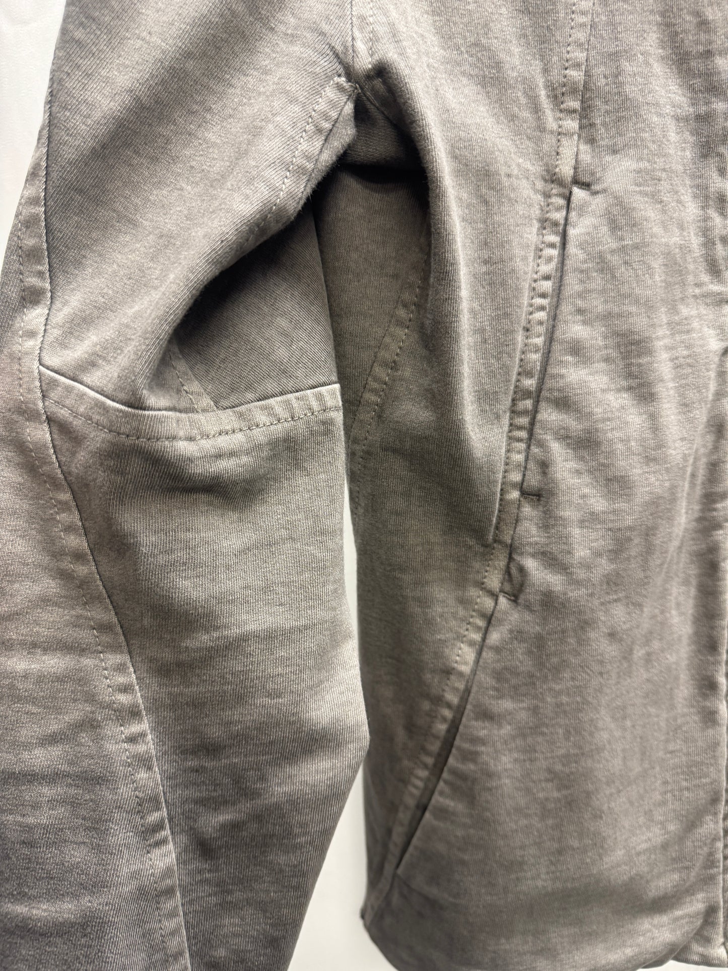 the viridi anne anatomical seam leather detail raw jacket