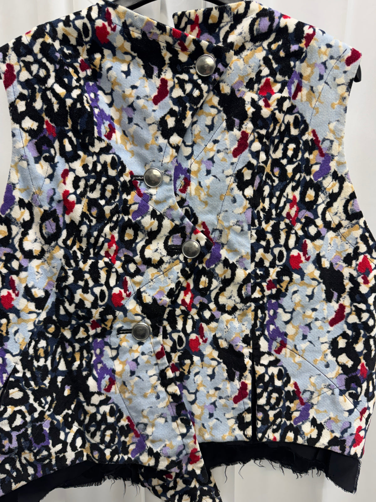 sulvam 19AW Leopard Crazy Pattern Vest / Waistcoat