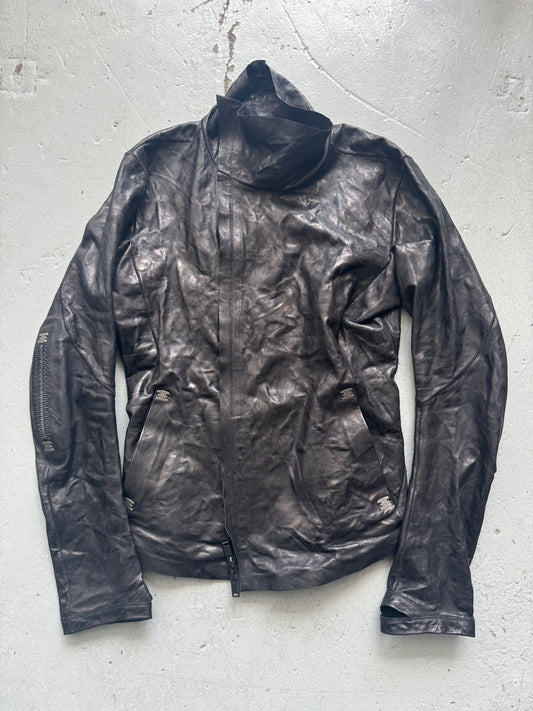 isaac sellam spine and elbow staple leather jacket