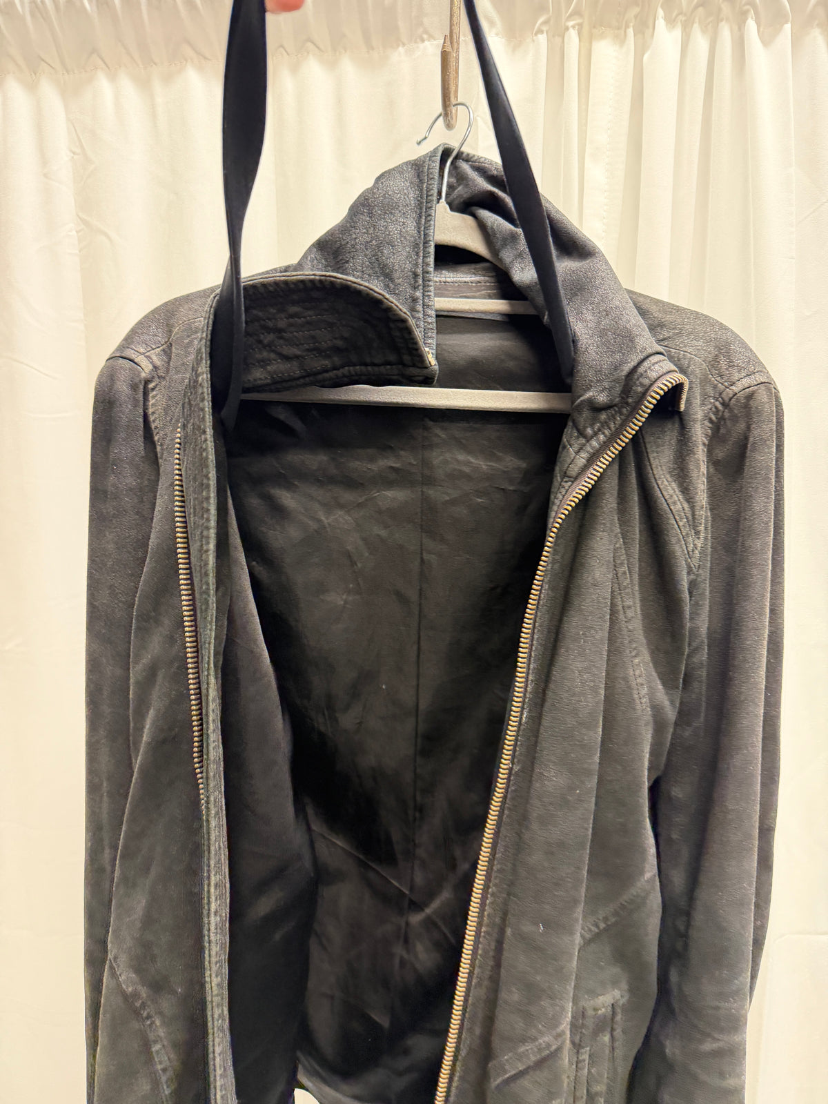 Rick Owens 2014 Blistered Lambskin Intarsia Jacket (M)