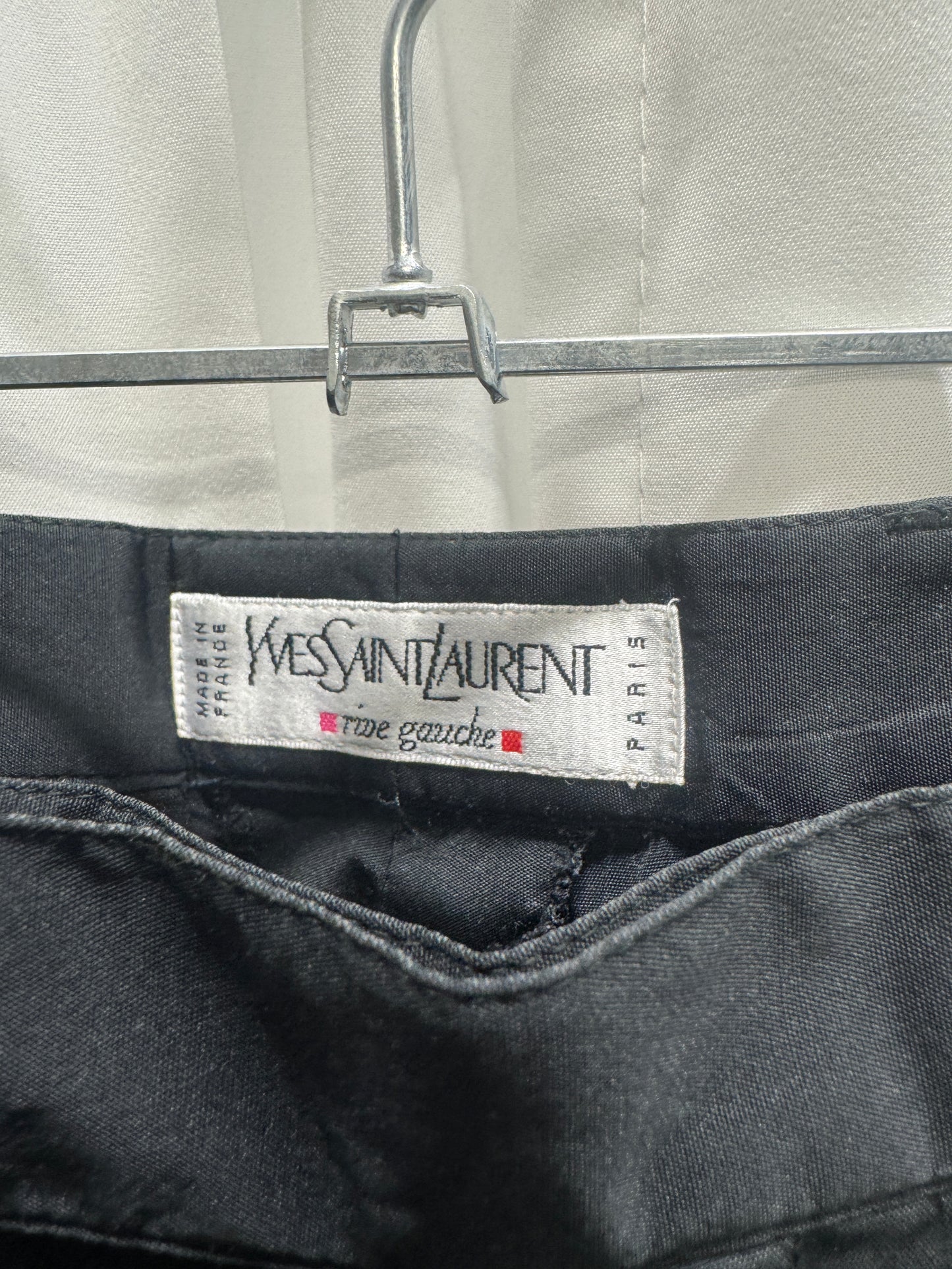 YSL Rive Gauche - 00 Hedi Slimane Wide Leg Silk Blend Trouser