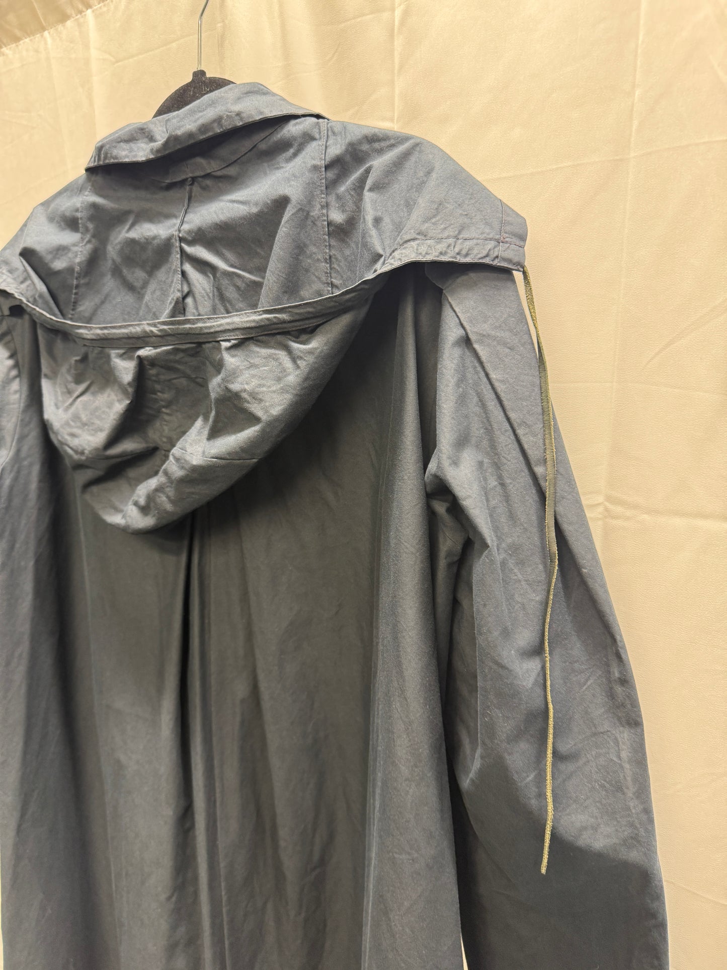 m.a+ waxed one piece hooded mac coat