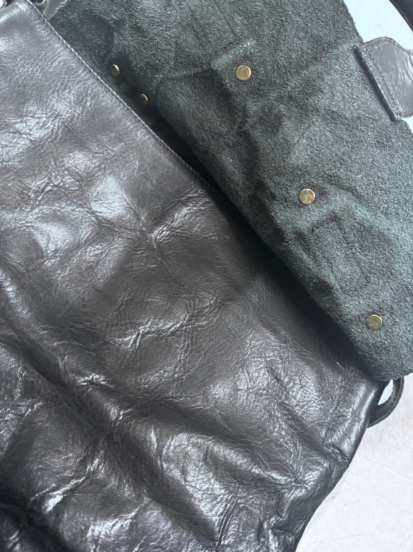 Share Spirt Raw Leather Bag