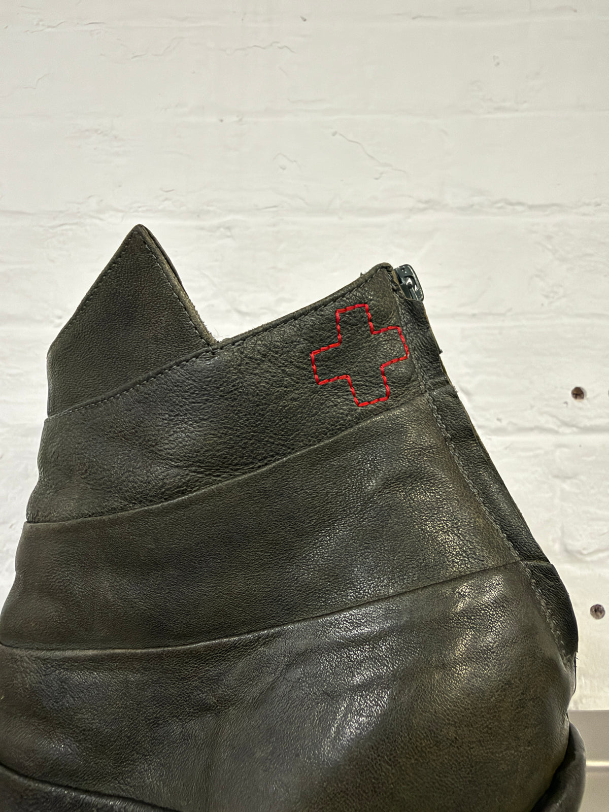 AF Vandevorst Bandage Wrap Leather Wedge Heel
