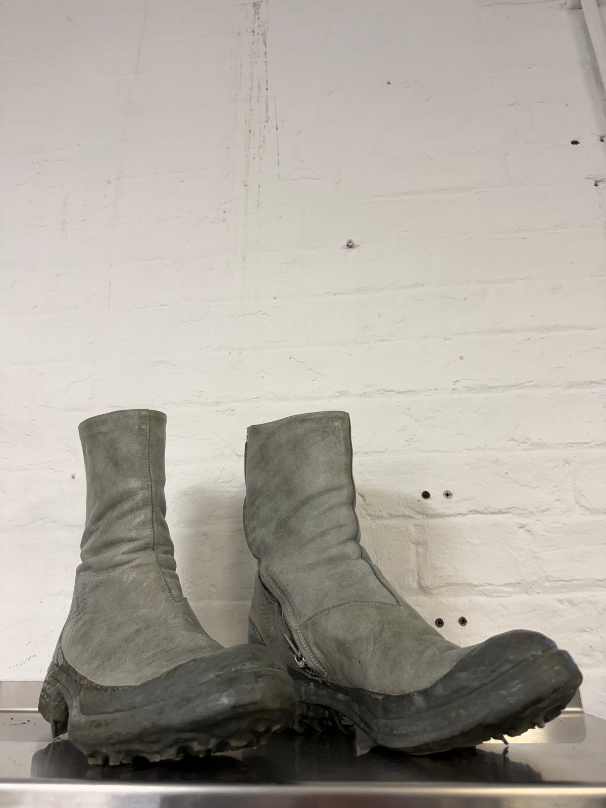 Carol Christian Poell Dripped Kangaroo Leather Tornado Boots (43)
