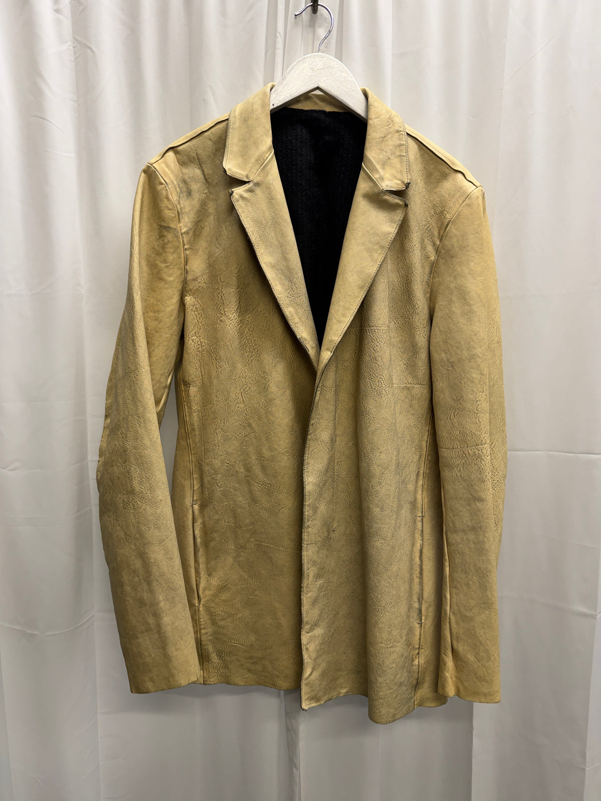 Carpe Diem 2005 Maurizio Altieri Textured Leather Crossover Jacket (L)