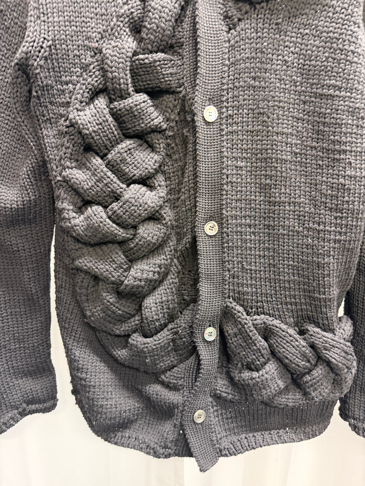 Comme des Garçons Homme Plus FW23 Sculptural Braided Knit Cardigan (L)