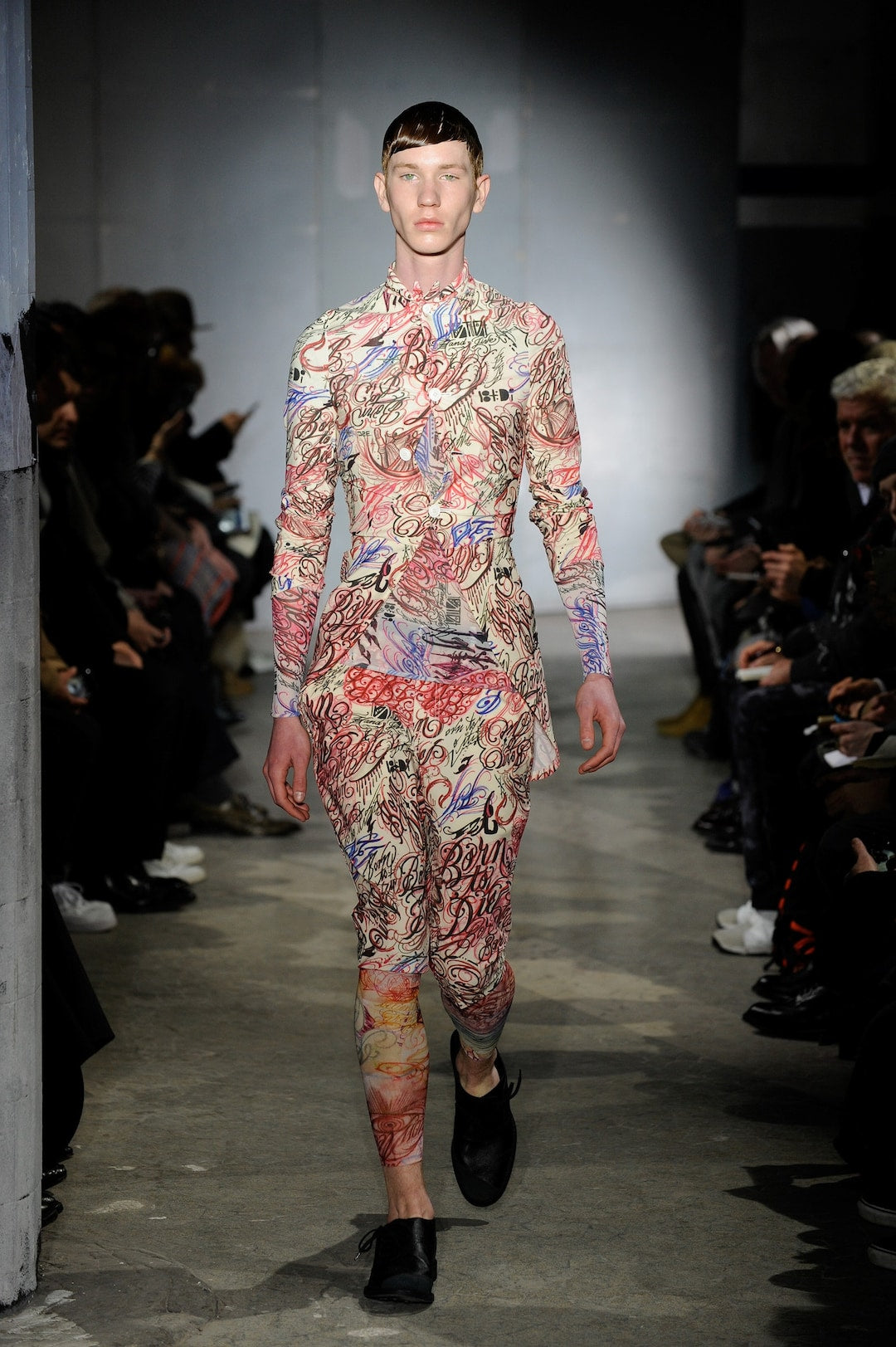 Comme Des Garcons Homme Plus AW15 Runway Born To Die Tattoo Stretch Blazer