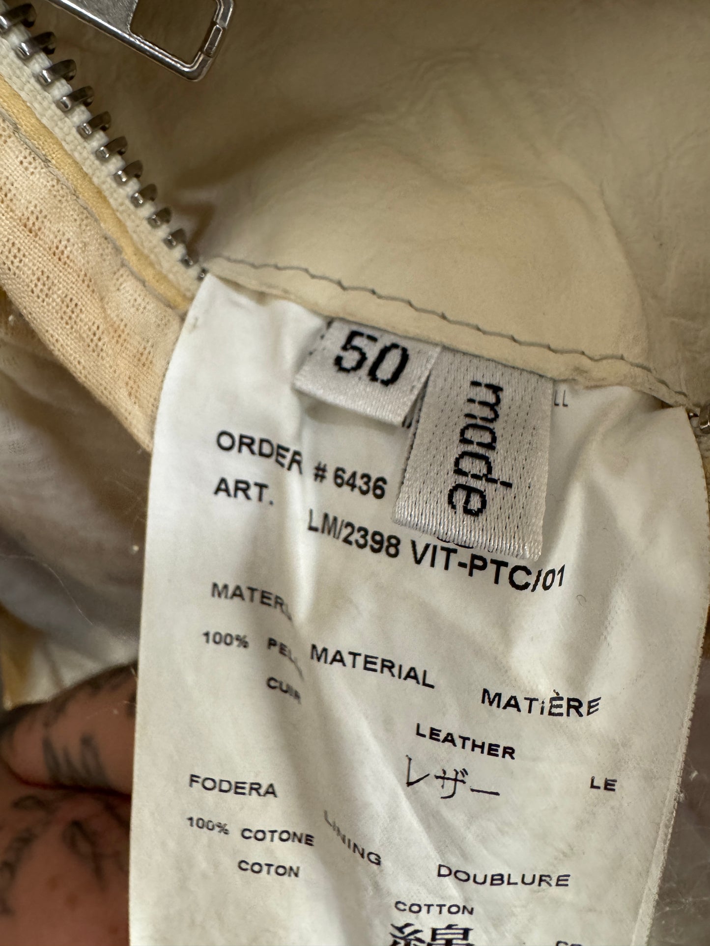 carol christian poell aw05 dispossessed white kangaroo scar stitch jacket