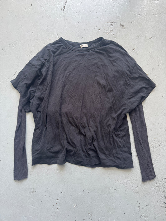 dries van noten cashmere blend stretch layered tee