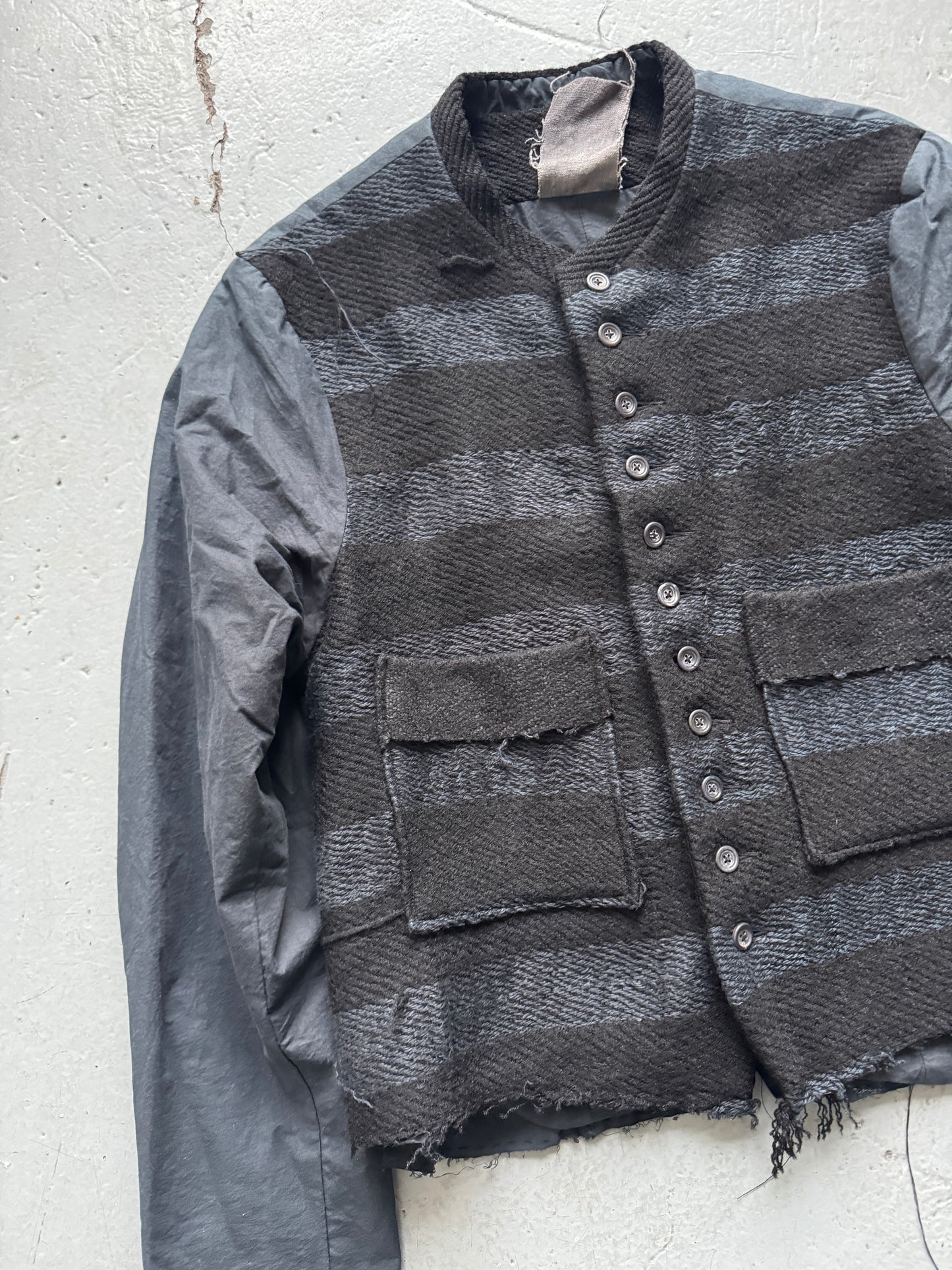 john alexander skelton stripe wool buttoned jacket S